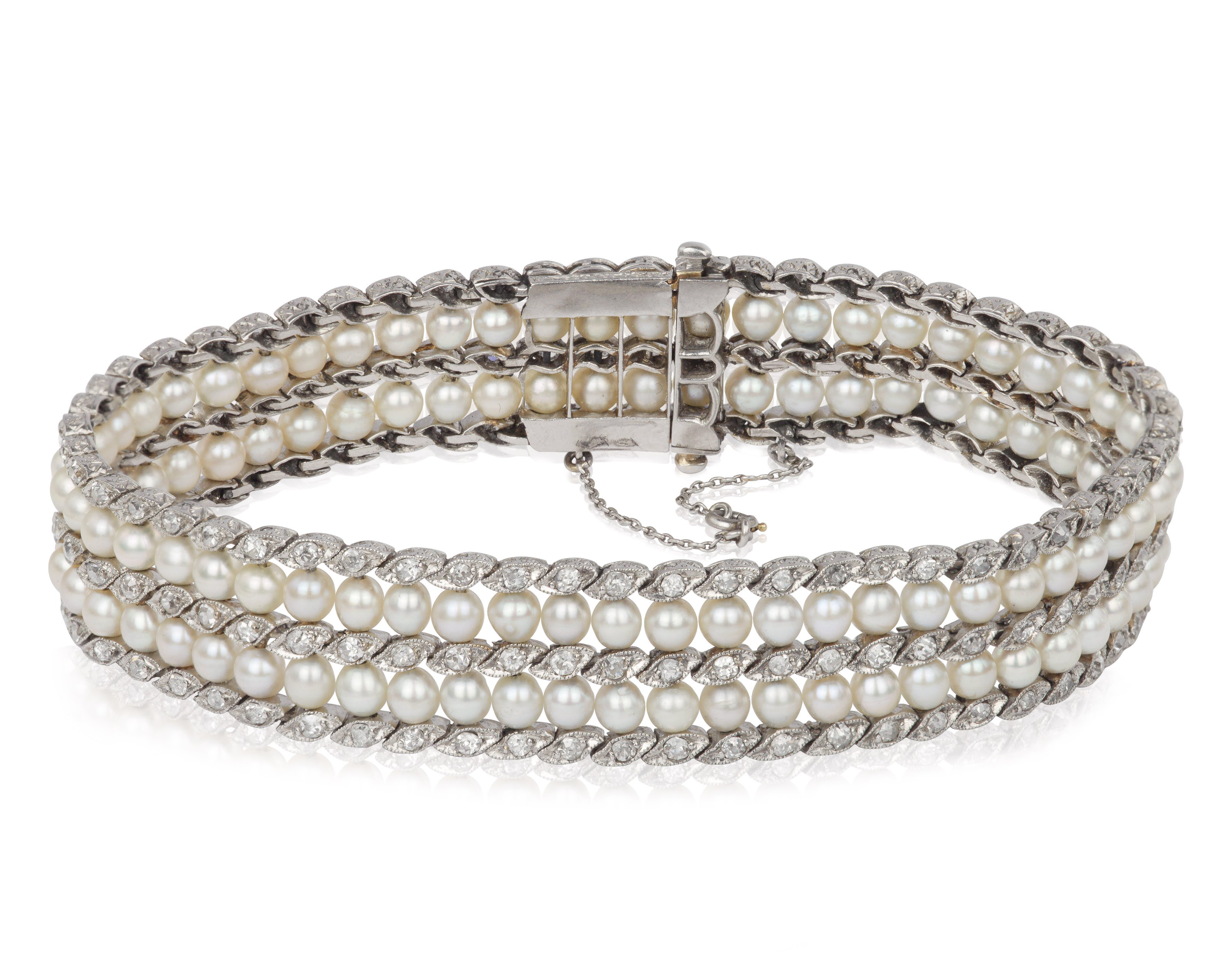BELLE ÉPOQUE PEARL AND DIAMOND BRACELET, Christie’s