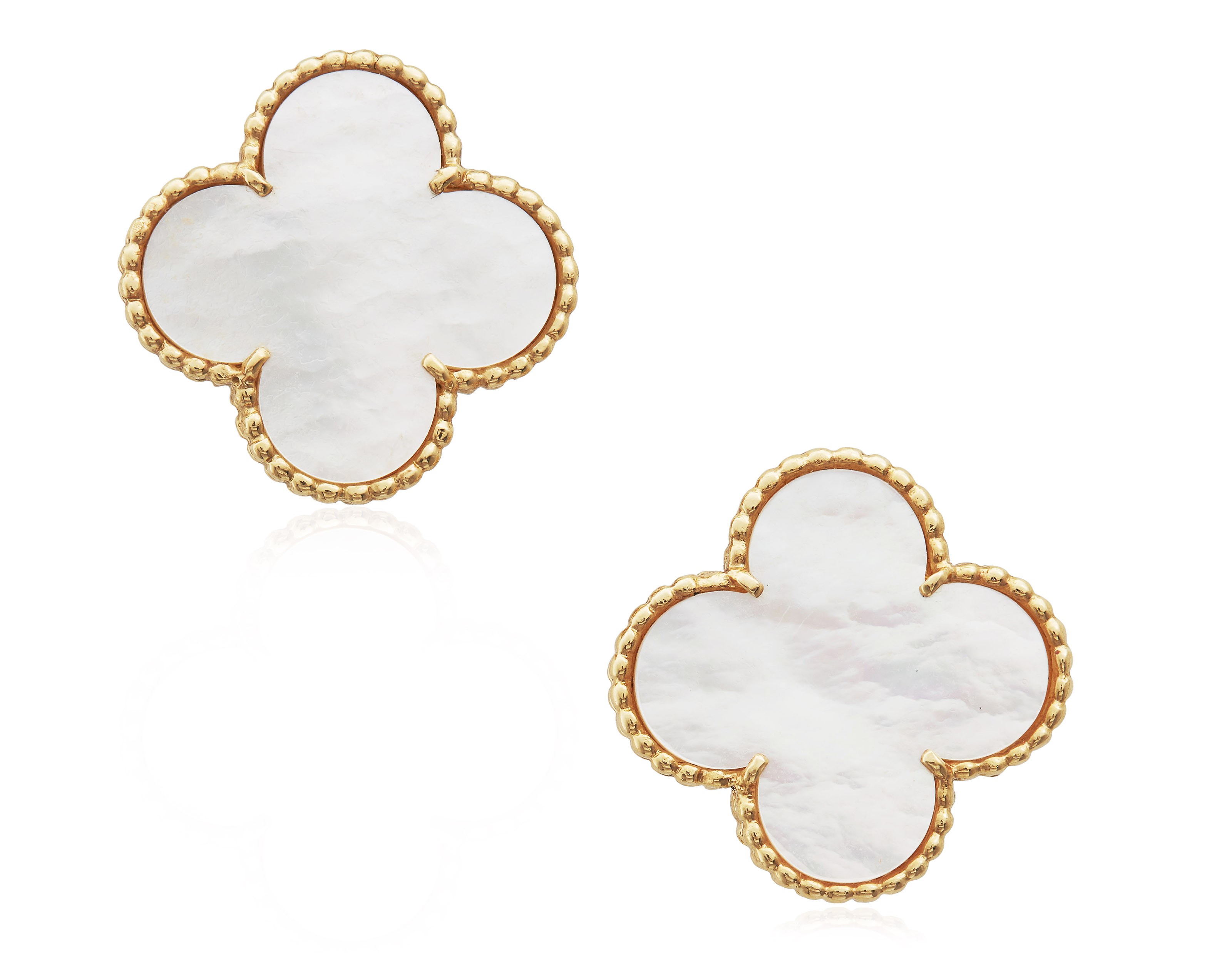 van cleef and arpels mother of pearl earrings