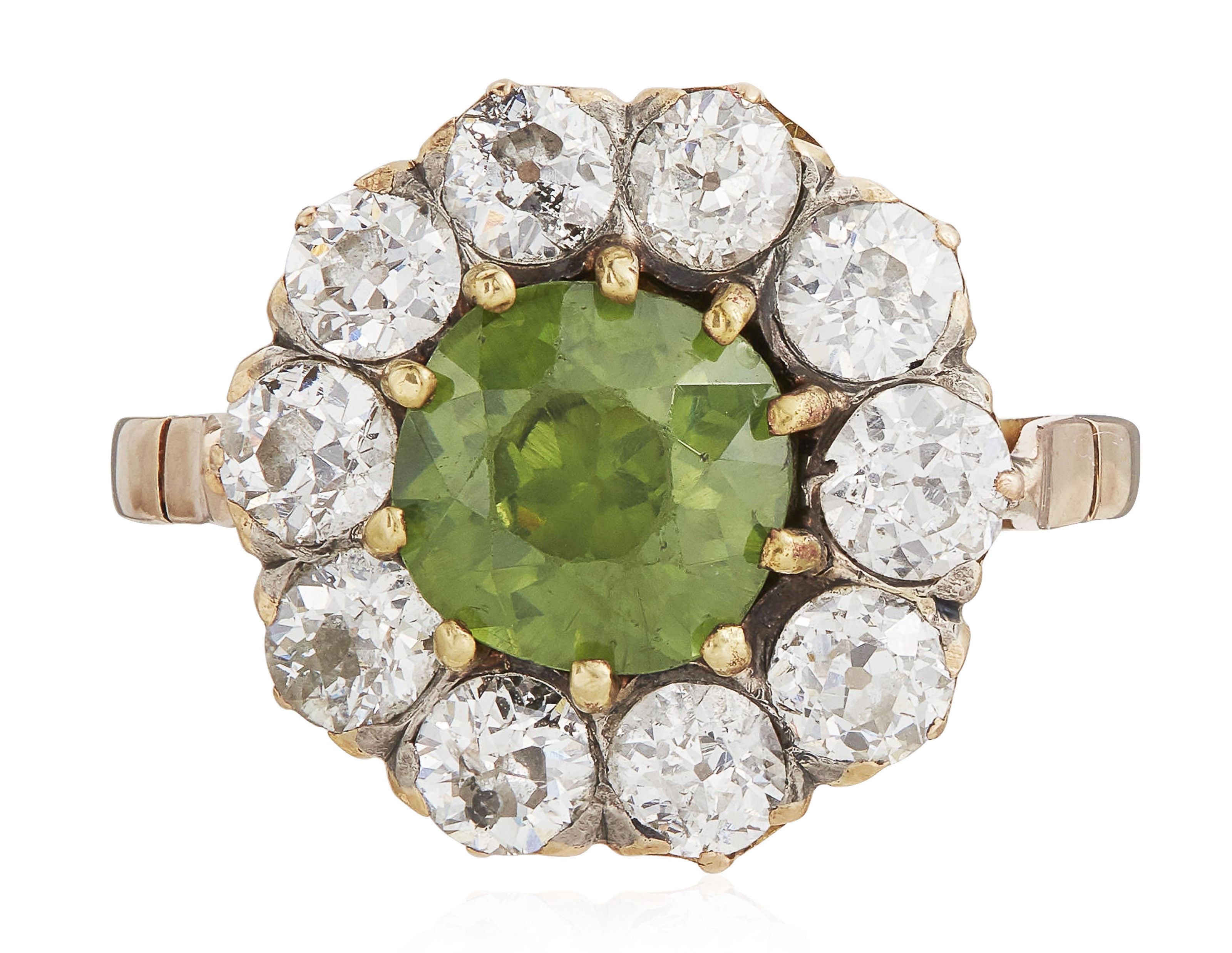 Antique demantoid deals garnet ring