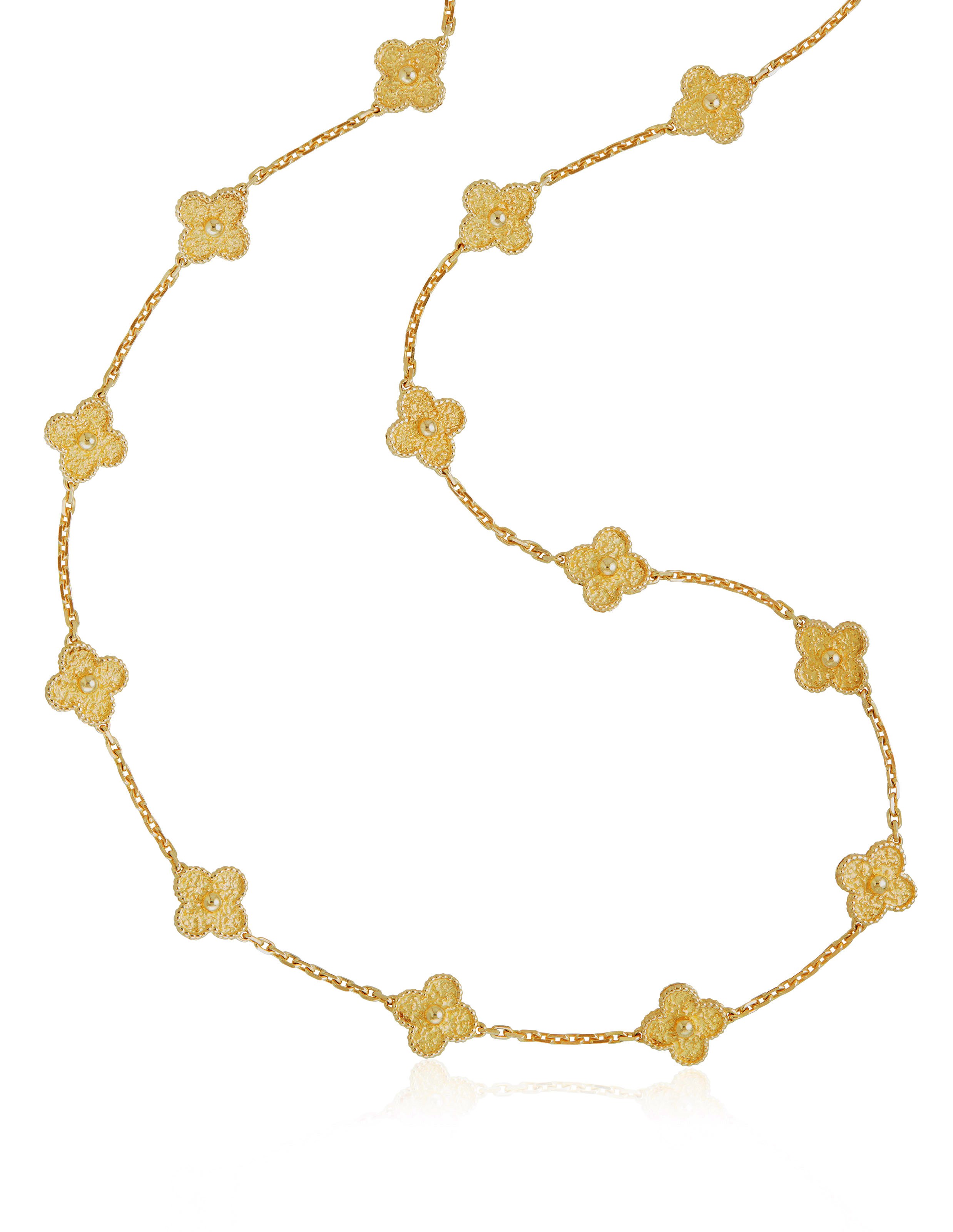 Van cleef alhambra long necklace clearance