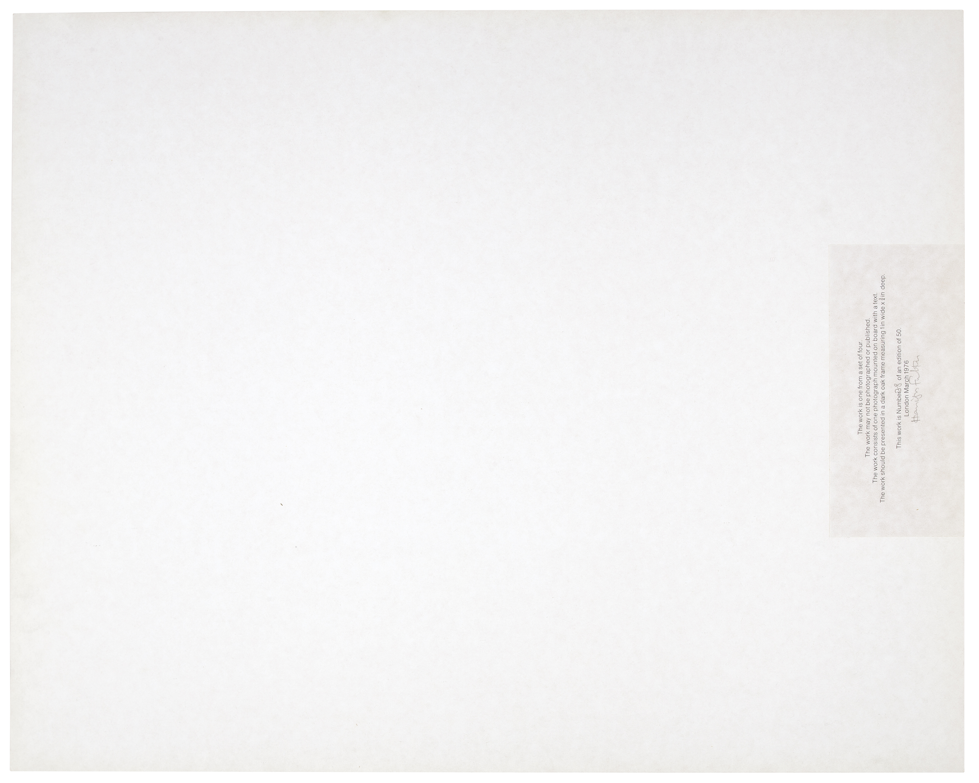 HAMISH FULTON (B. 1946), Crossing the English Channel, 1971-1975