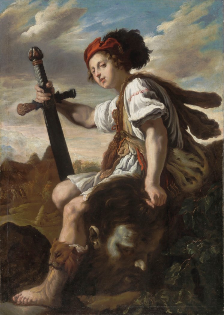 Attributed to Domenico Fetti (?Rome 1588/9-1623 Venice), David with the ...