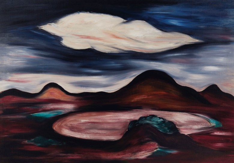 Marsden Hartley (1877-1943), Landscape with Single Cloud, painted in 1922-23. 28½ x 41  in (72.4 x 104.1  cm). Estimate $500,000-700,000. This lot is offered in American Art on 20 November 2018 at Christie’s in New York