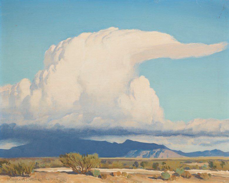 Maynard Dixon (1875-1946), Cloud, painted in 1941. 16 x 20  in (40.6 x 50.8  cm). Estimate $25,000-35,000. This lot is offered in American Art on 20 November 2018 at Christie’s in New York