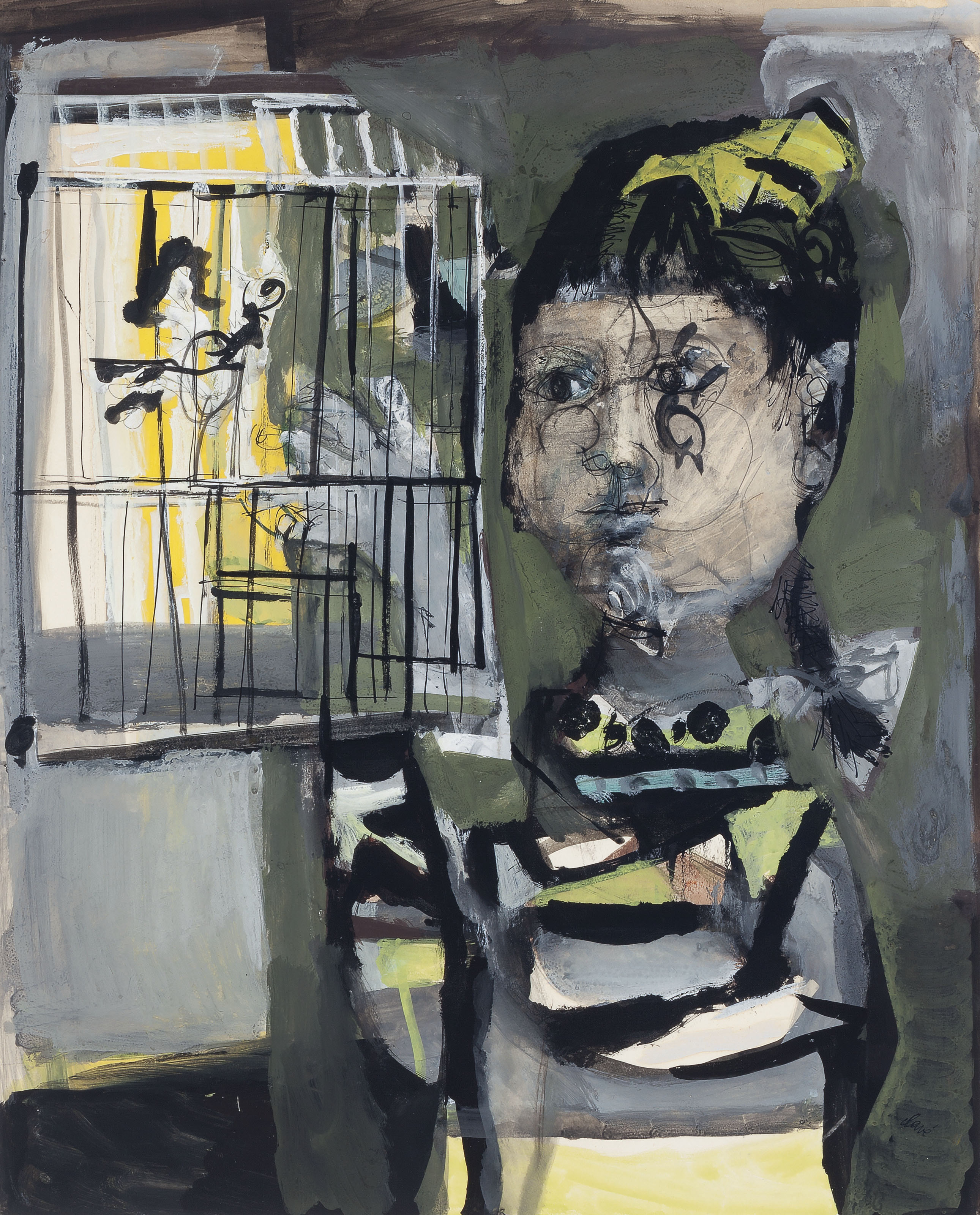 Antoni Clavé (Spanish, 19132005) , Girl with birdcage Christie's