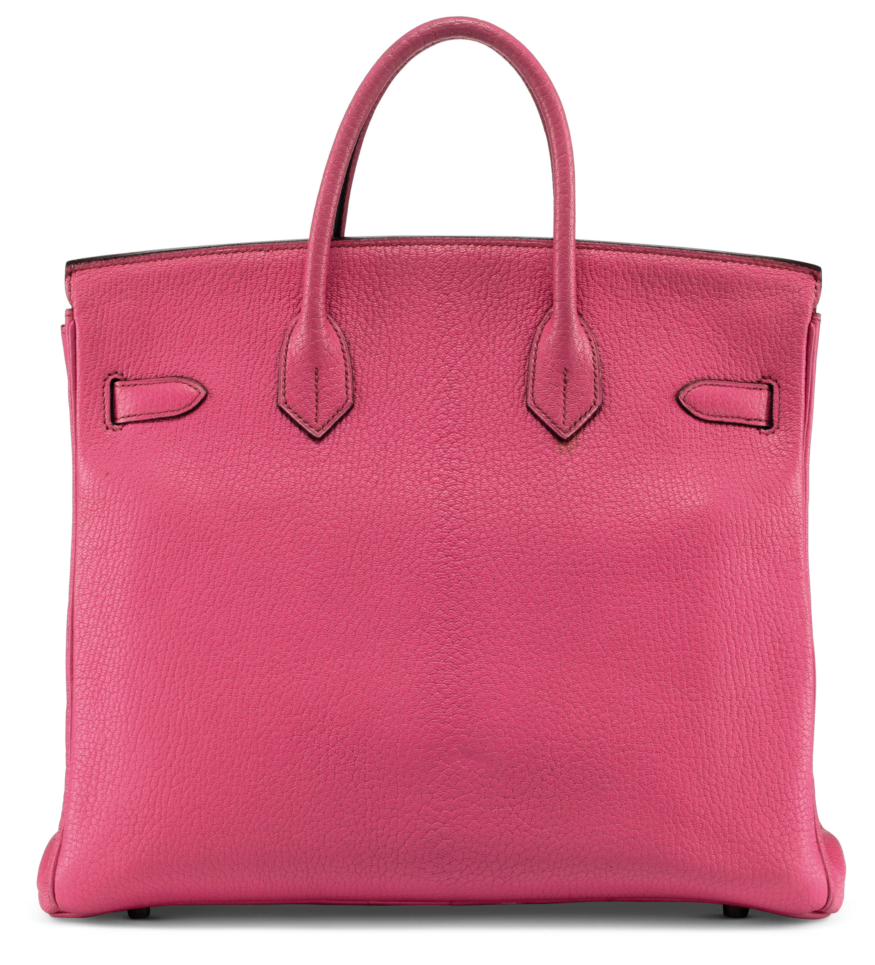 A FUCHSIA CHÈVRE LEATHER HAC BIRKIN 32 WITH PALLADIUM HARDWARE