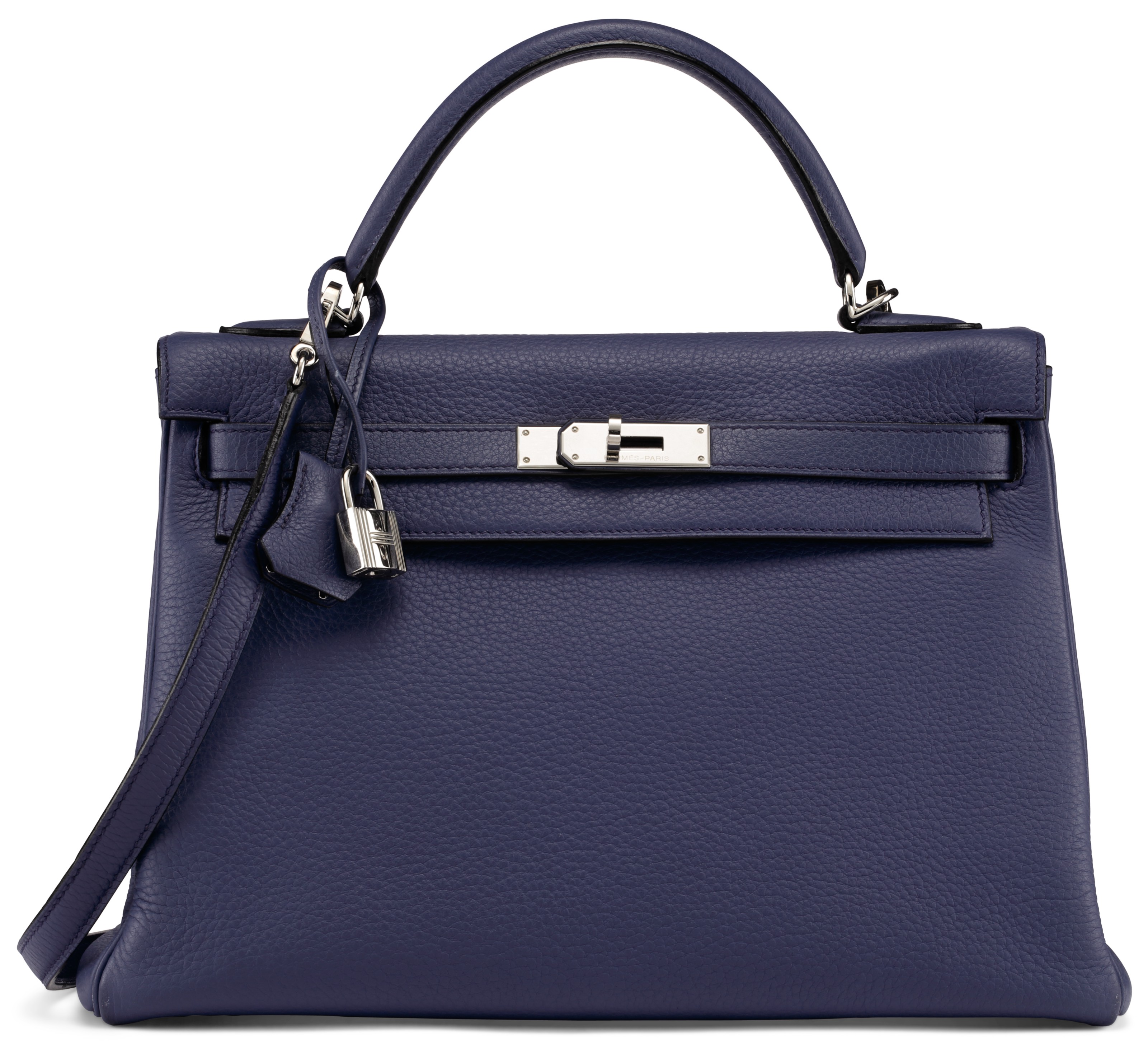 A VERT OLIVE BARENIA LEATHER RETOURNE KELLY 32 WITH PALLADIUM HARDWARE HERMES 2001 Christie s