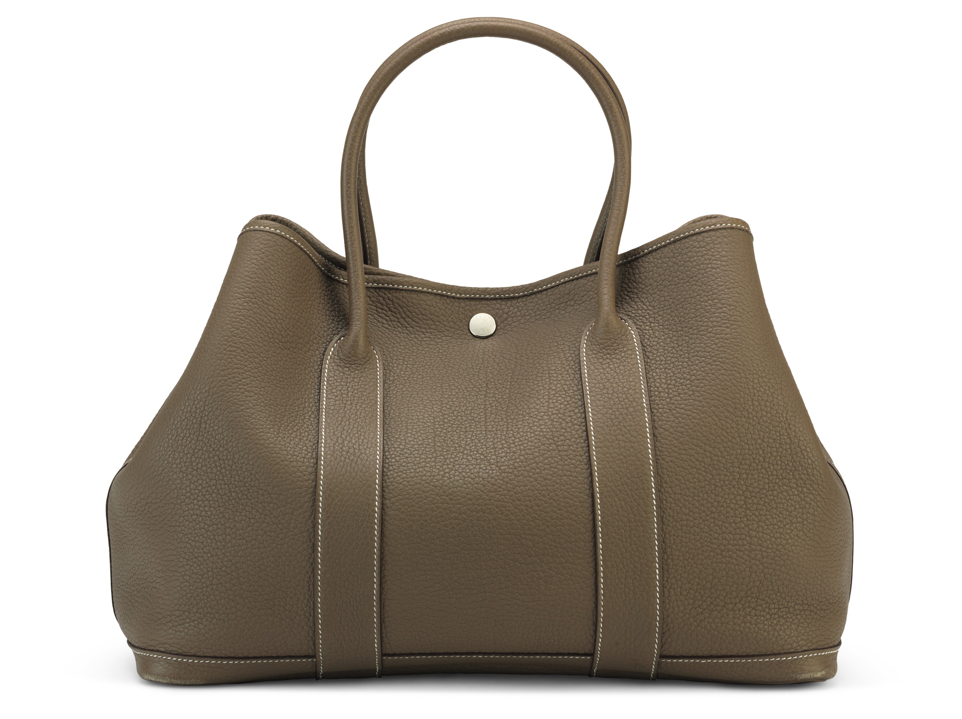 AN ÉTOUPE NEGONDA LEATHER GARDEN PARTY MM WITH PALLADIUM HARDWARE - Main Image