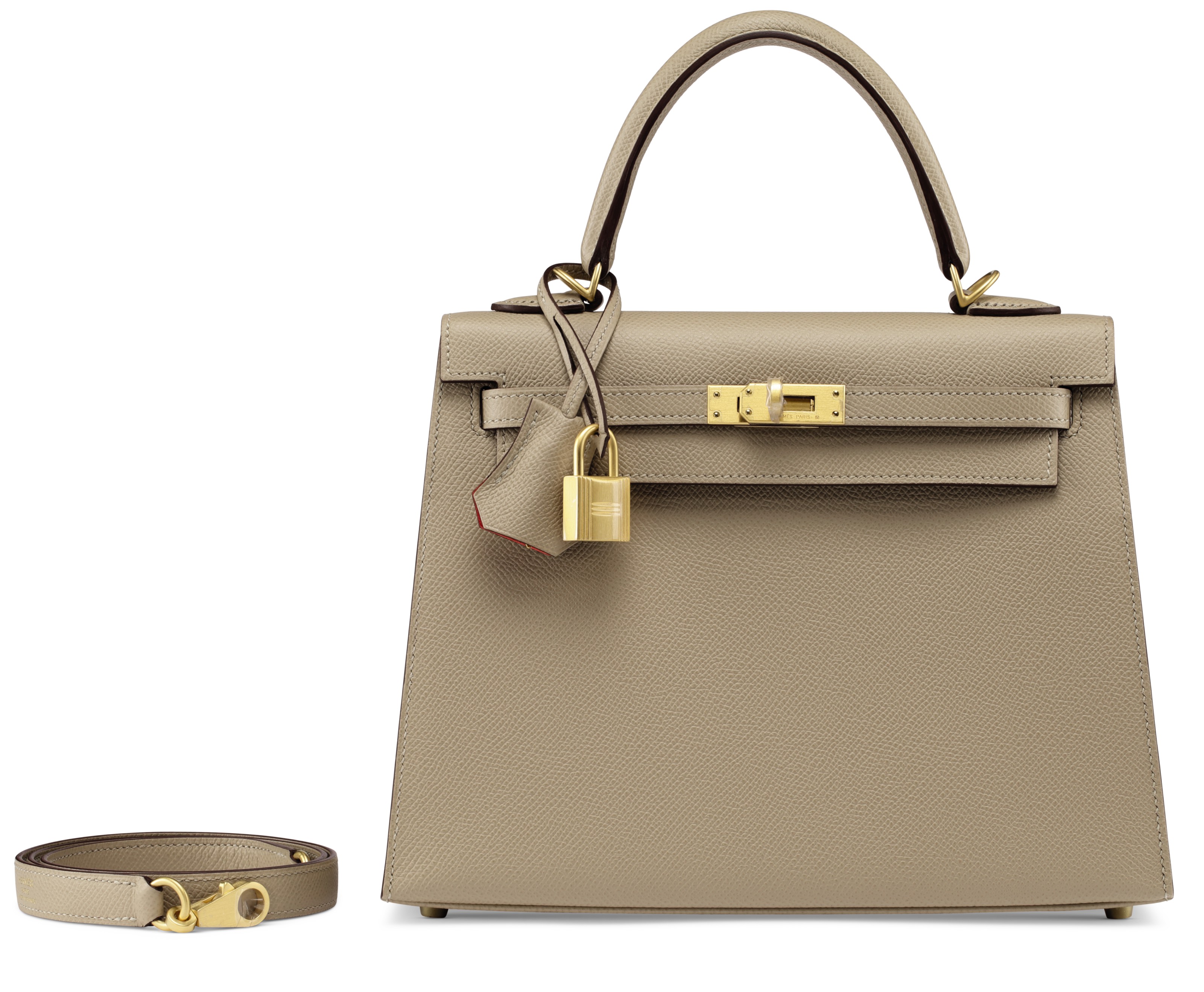 A CUSTOM TRENCH & ROSE JAÏUPR EPSOM LEATHER KELLY 25 WITH BRUSHED GOLD HARDWARE, HERMÈS, 2017