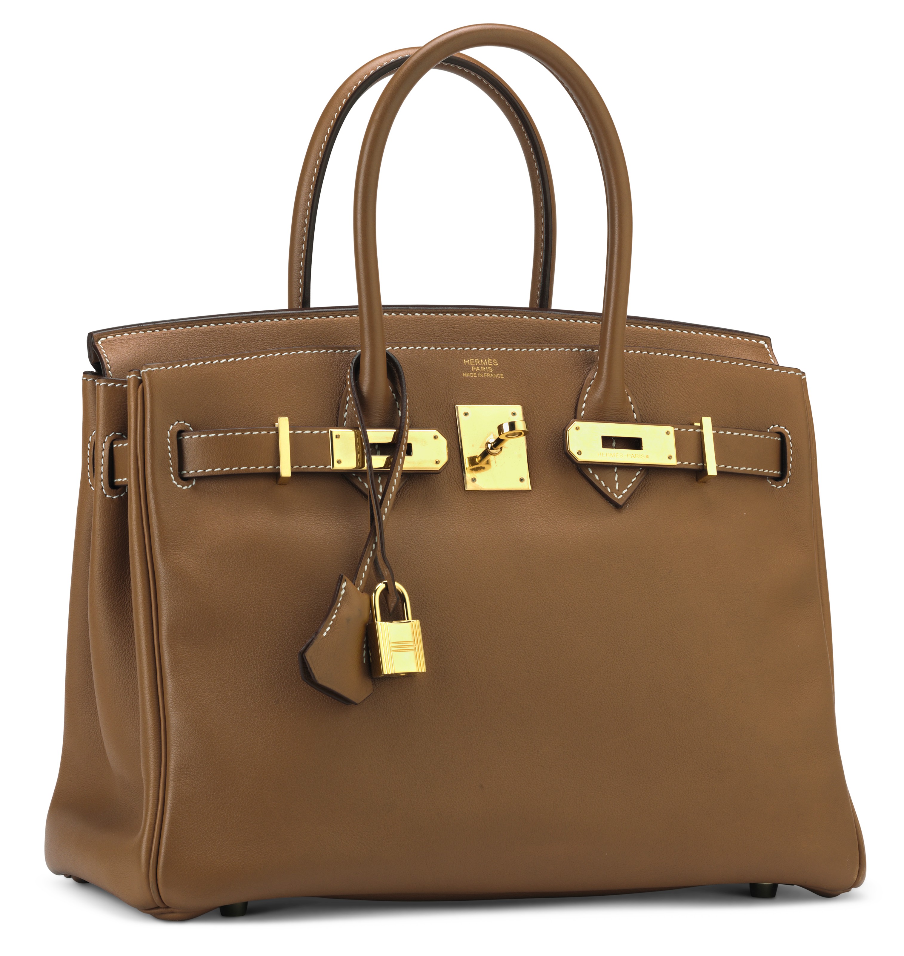A GOLD SWIFT LEATHER BIRKIN 30 WITH GOLD HARDWARE HERM S 2007