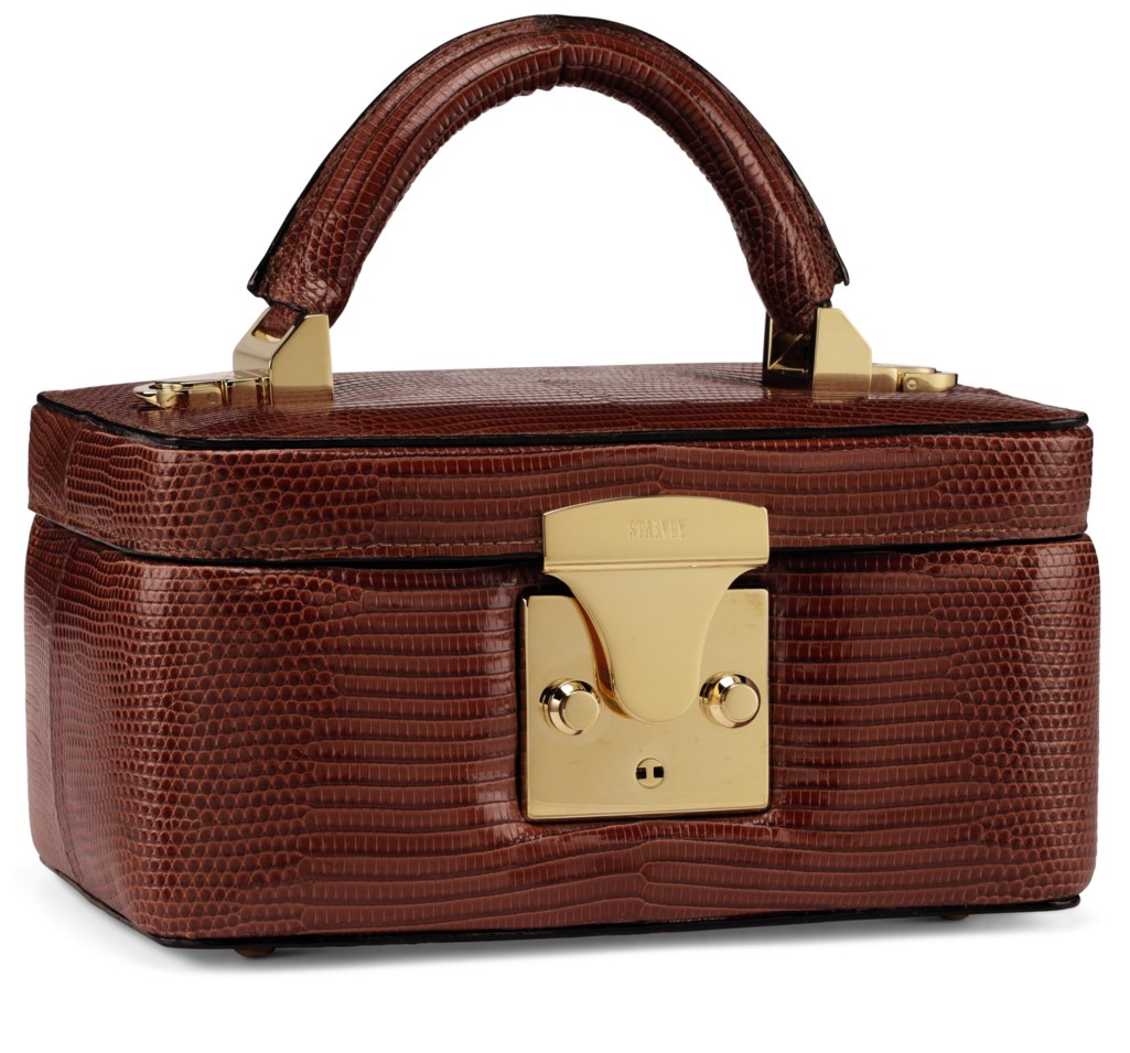 Authentic Genuine Real Cognac Lizard