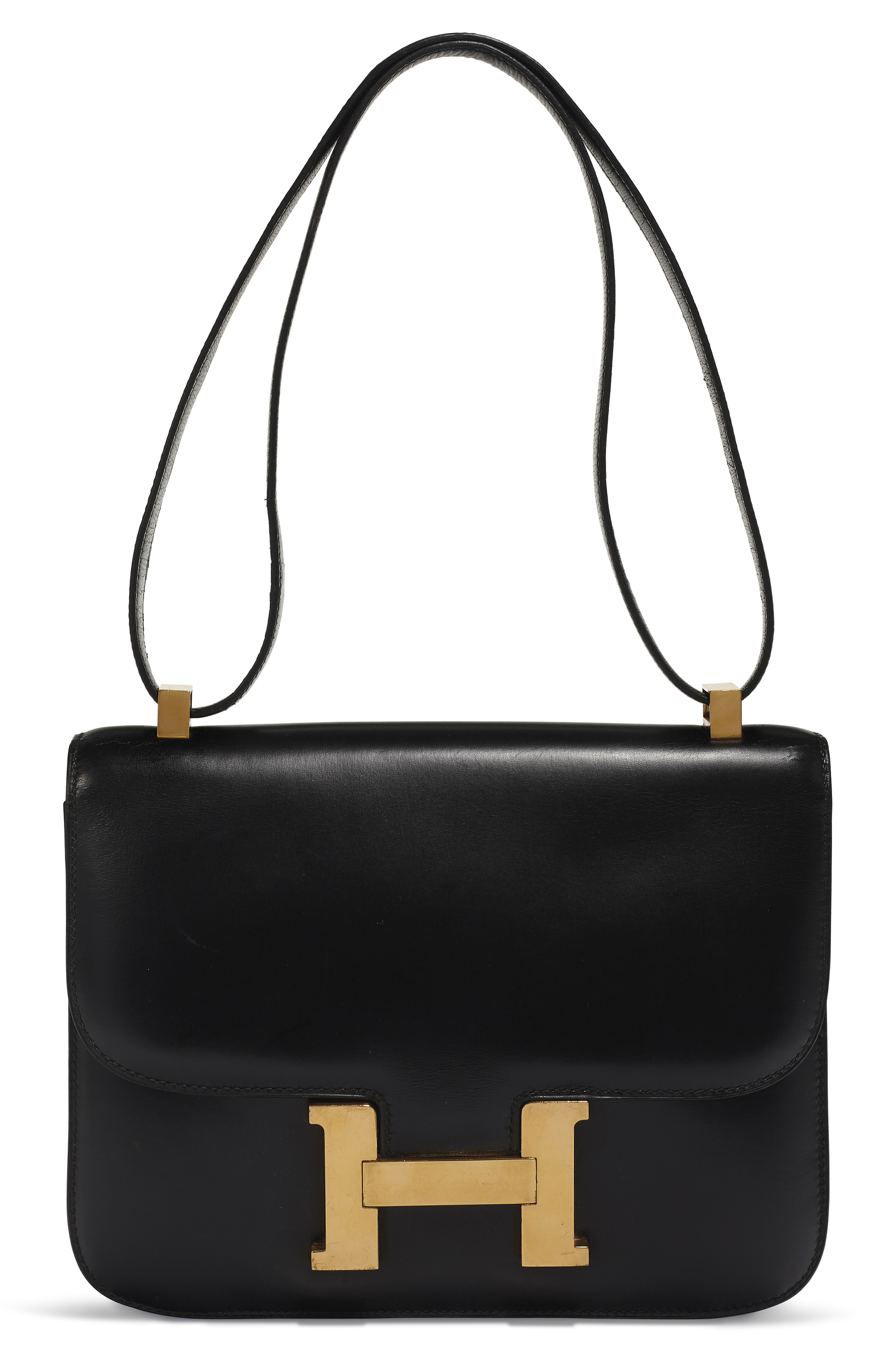 A BLACK CALF BOX LEATHER CONSTANCE 23 WITH GOLD HARDWARE, HERMÈS, 1973