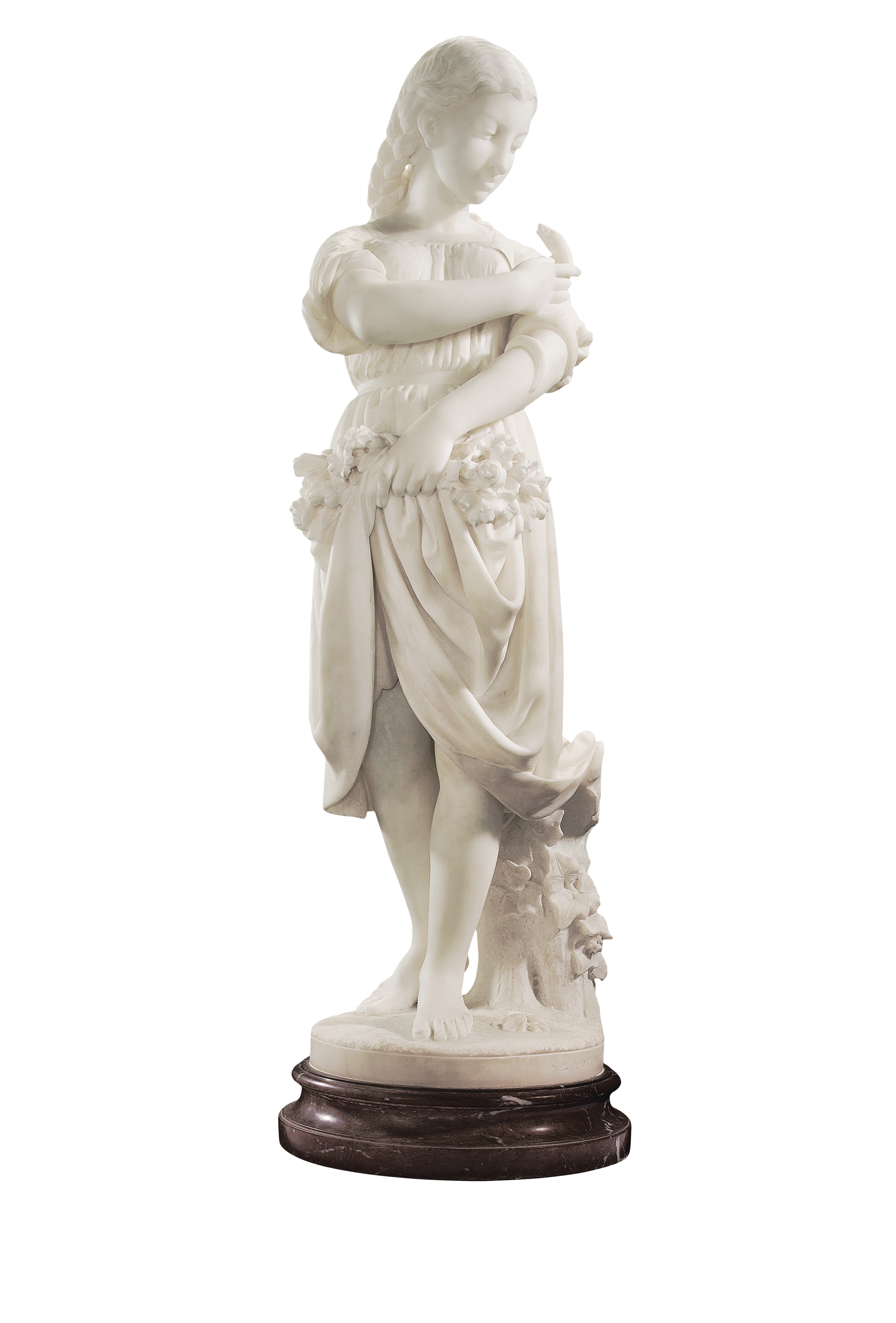 Antonio Giovanni Lanzirotti Italian 1839 1921 La Charmeuse De Serpent Snake Charmer Sculptures Statues Figures Group Christie S