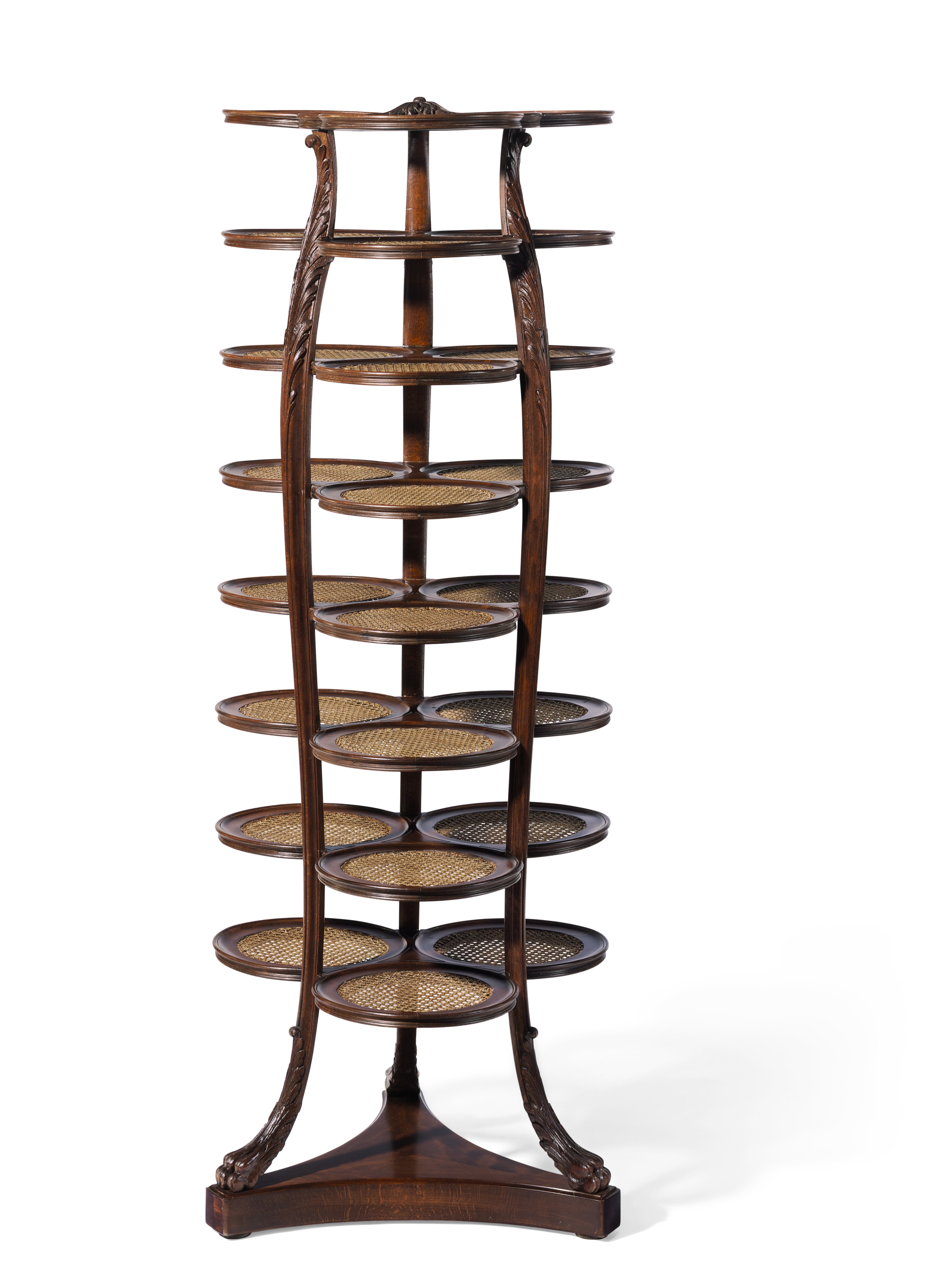 A French Carved Mahogany Etagere By Escalier De Cristal Paris Last Quarter 19th Century Serving Table Furniture Lighting Christie S