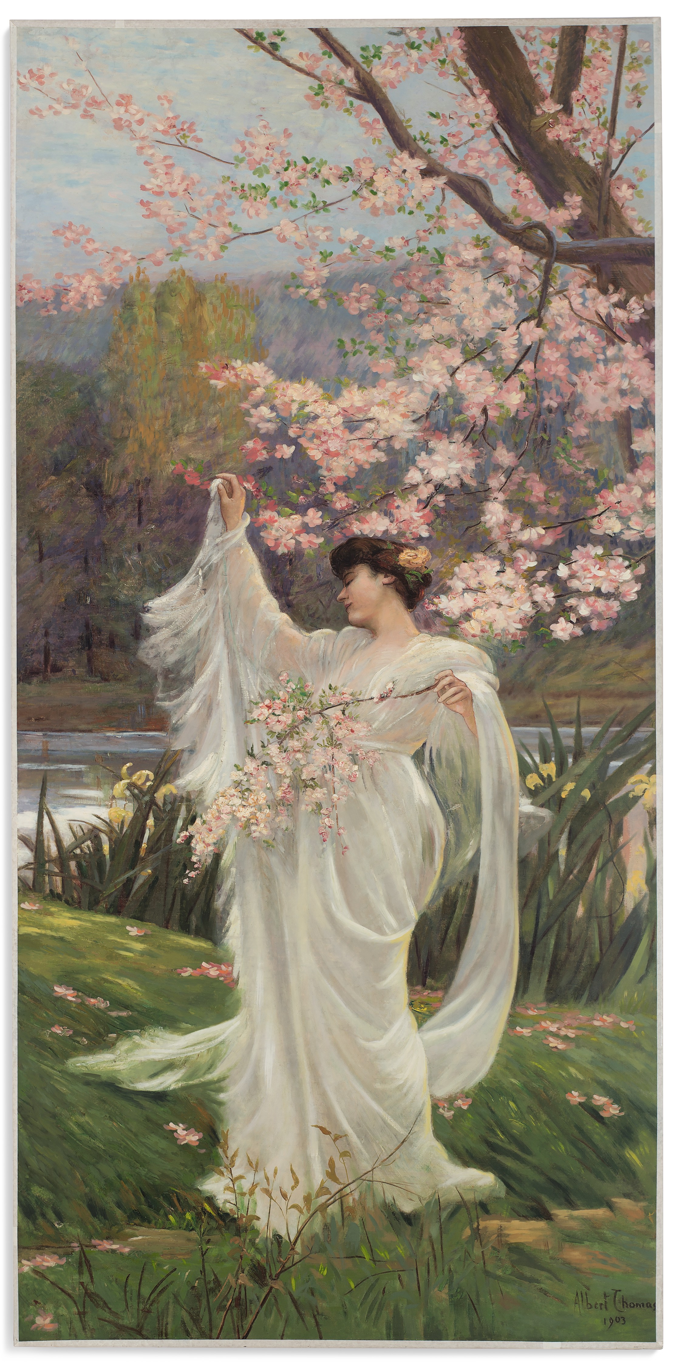 Albert Thomas French 19th Century Allegory Of Music And