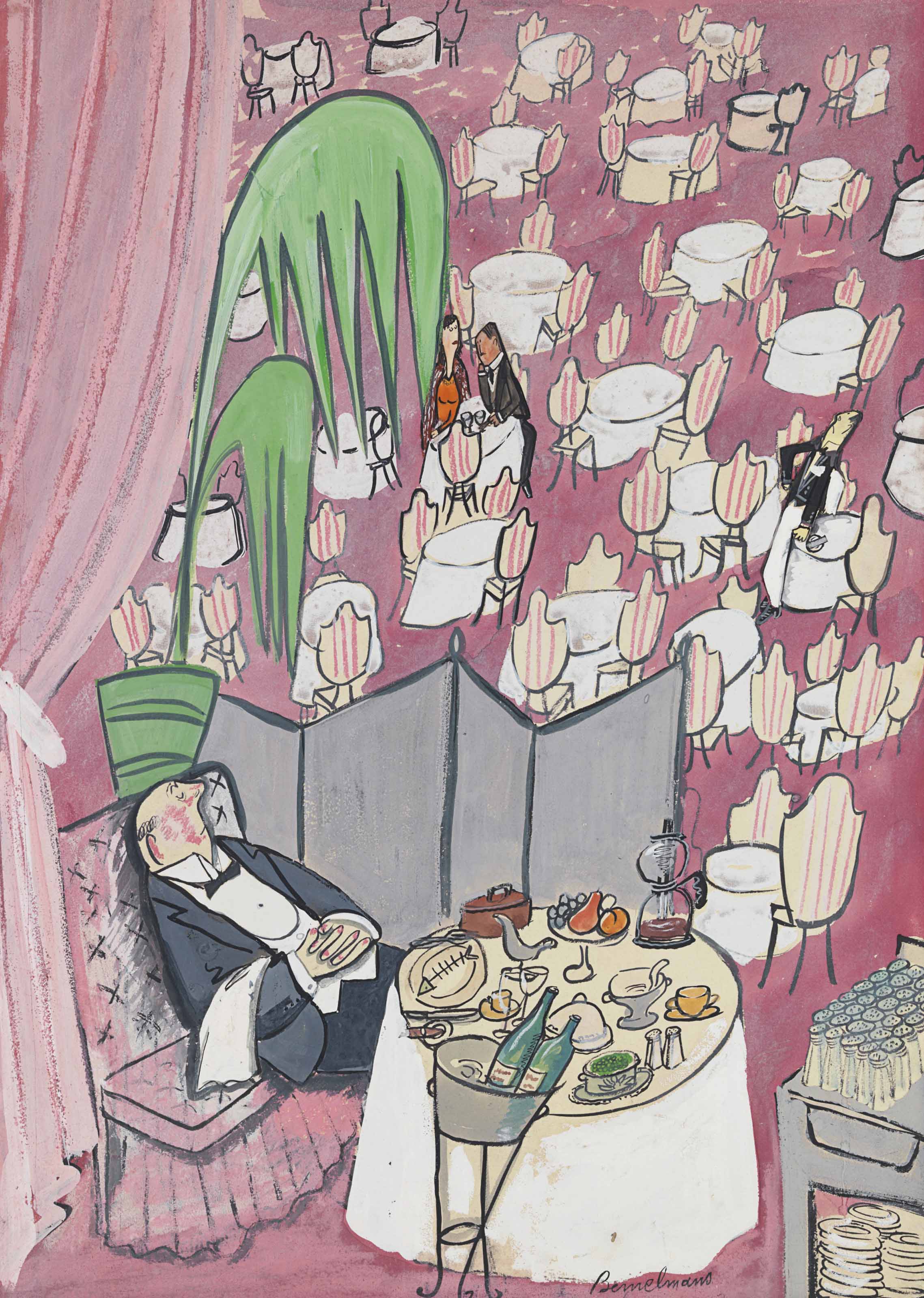 Ludwig Bemelmans (1898 1963) The Palm Court at the Plaza Christie s