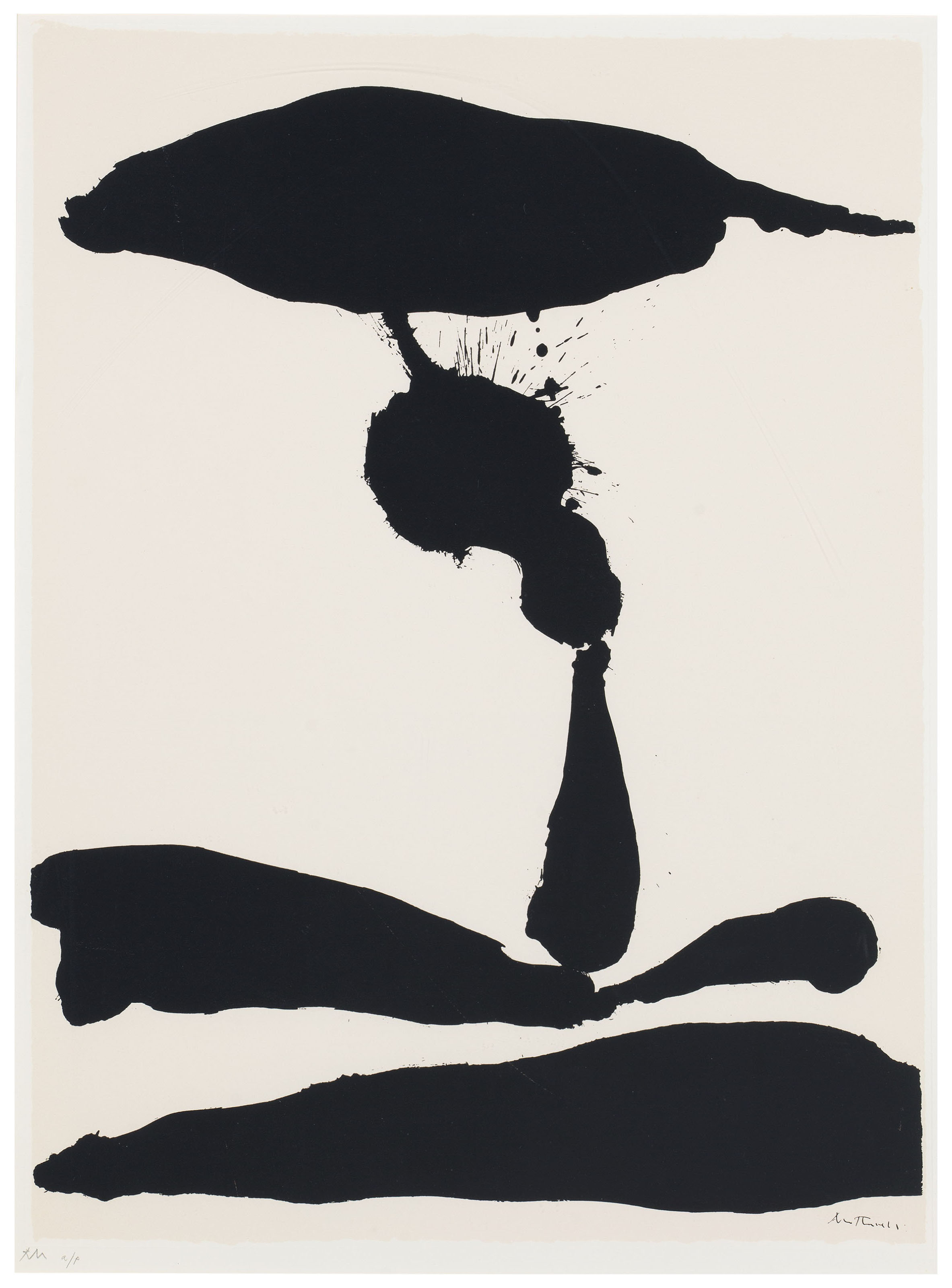アールビバン　版画　BLACK DRESS マニャ子 ROBERT MOTHERWELL (1915-1991), Africa 3, from Africa Suite