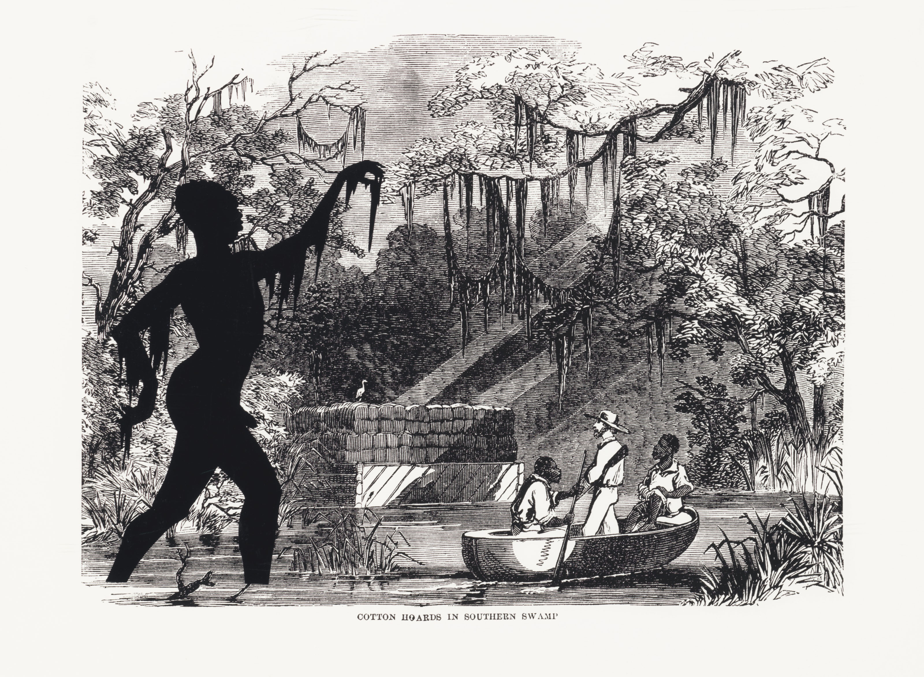 KARA WALKER (B. 1969), Cotton Hoards in Southern Swamp, from Harper's