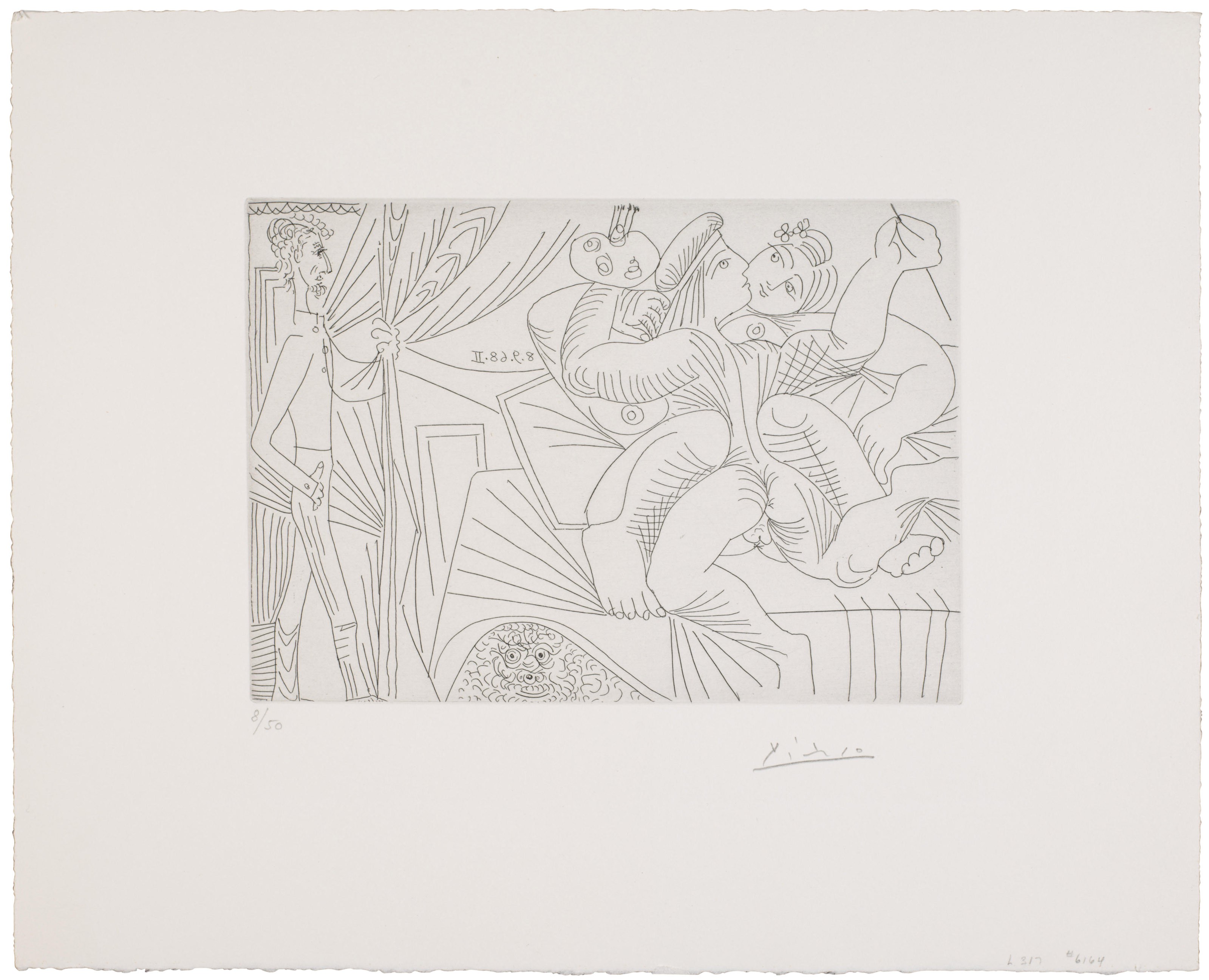 PABLO PICASSO (1881-1973), Raphaël et la fornarina. XXII: Michel-Ange ...