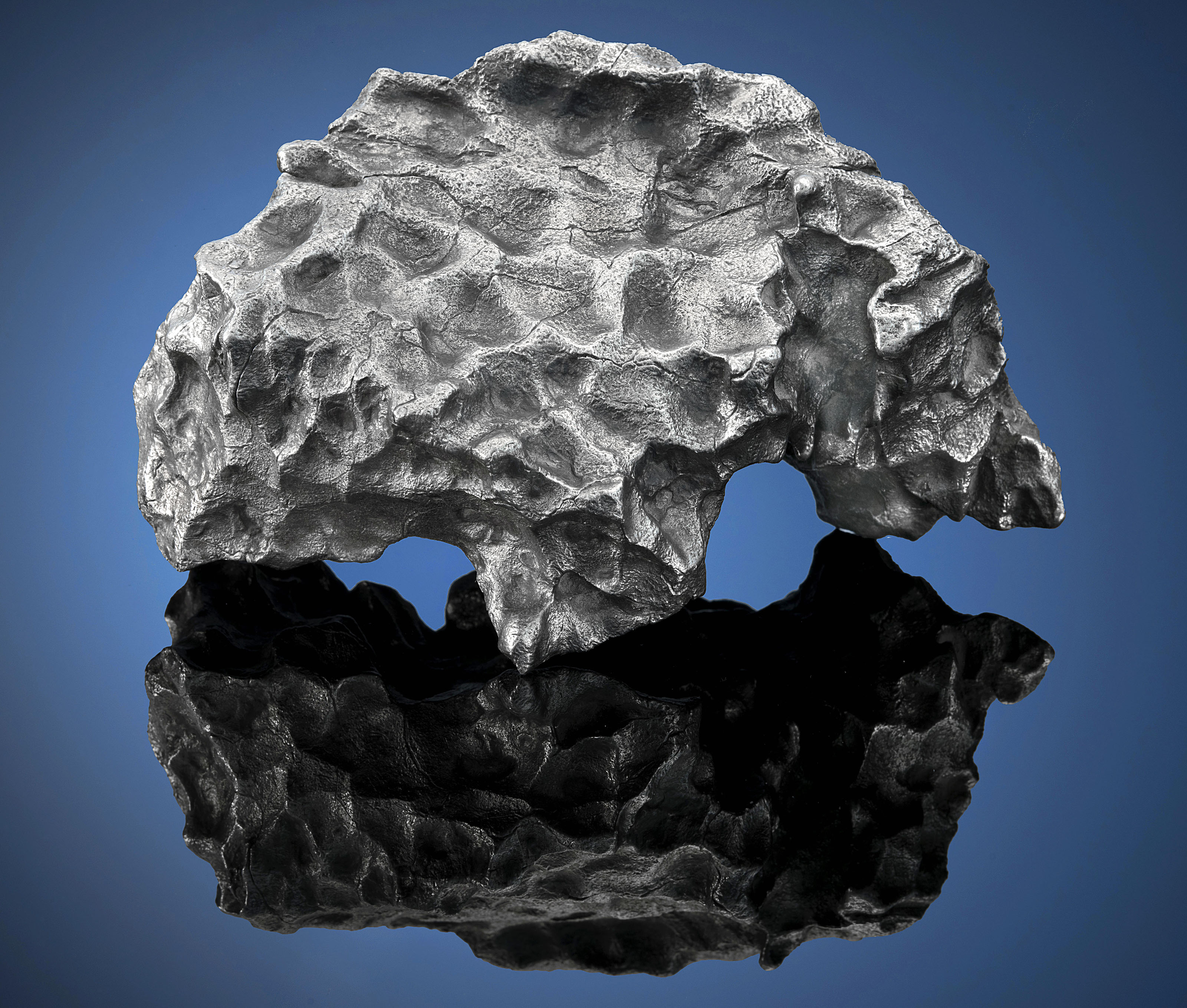SIKHOTE ALIN METEORITE WITH NATURALLY FORMED HOLE, Iron, coarsest