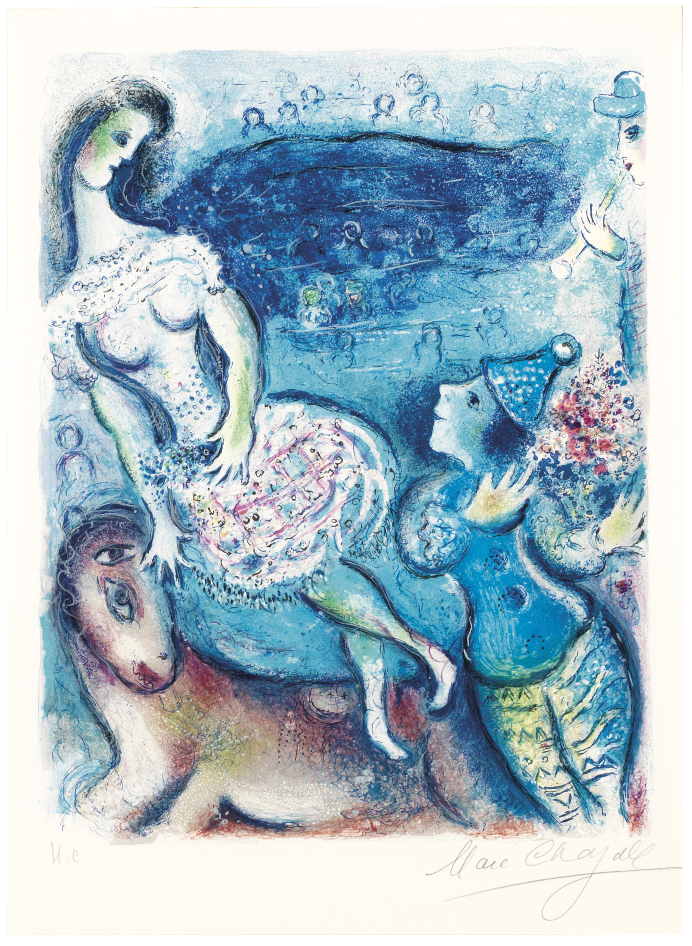 Marc Chagall (1887-1985), Le Cirque: one plate. Estimate:                    $25,000-35,000. This lot is offered in Marc Chagall: Le Cirque, 19 February to 1 March 2018, Online