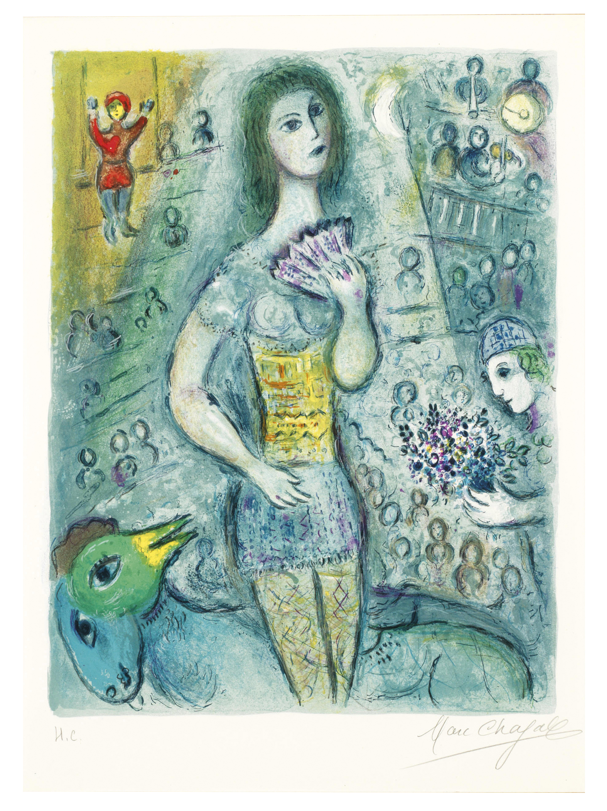 Marc Chagall (1887-1985), Le Cirque: one plate. Estimate:                    $25,000-35,000. This lot is offered in Marc Chagall: Le Cirque, 19 February to 1 March 2018, Online