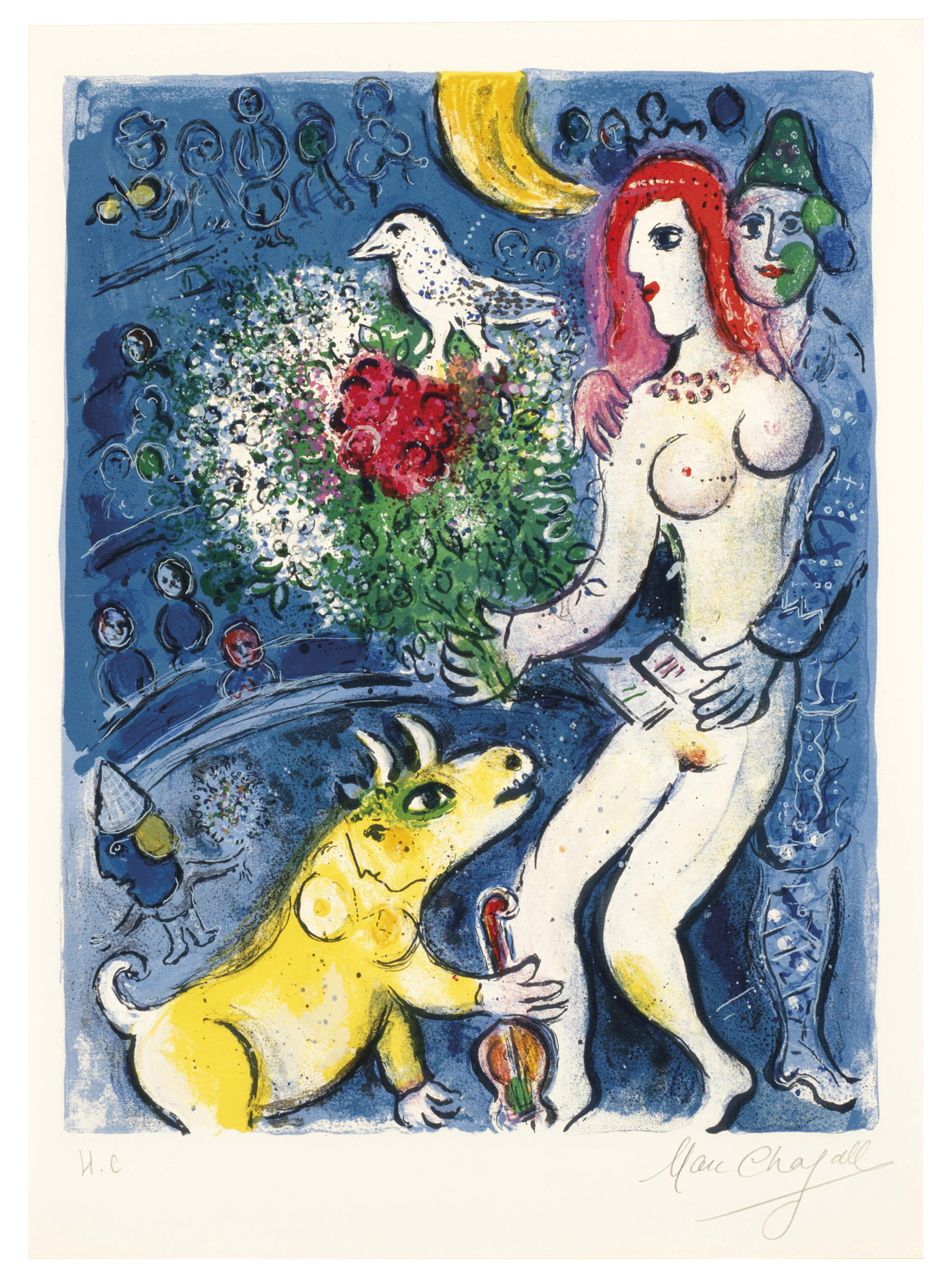 Marc Chagall (1887-1985), Le Cirque: one plate. Estimate:                    $20,000-30,000. This lot is offered in Marc Chagall: Le Cirque, 19 February to 1 March 2018, Online