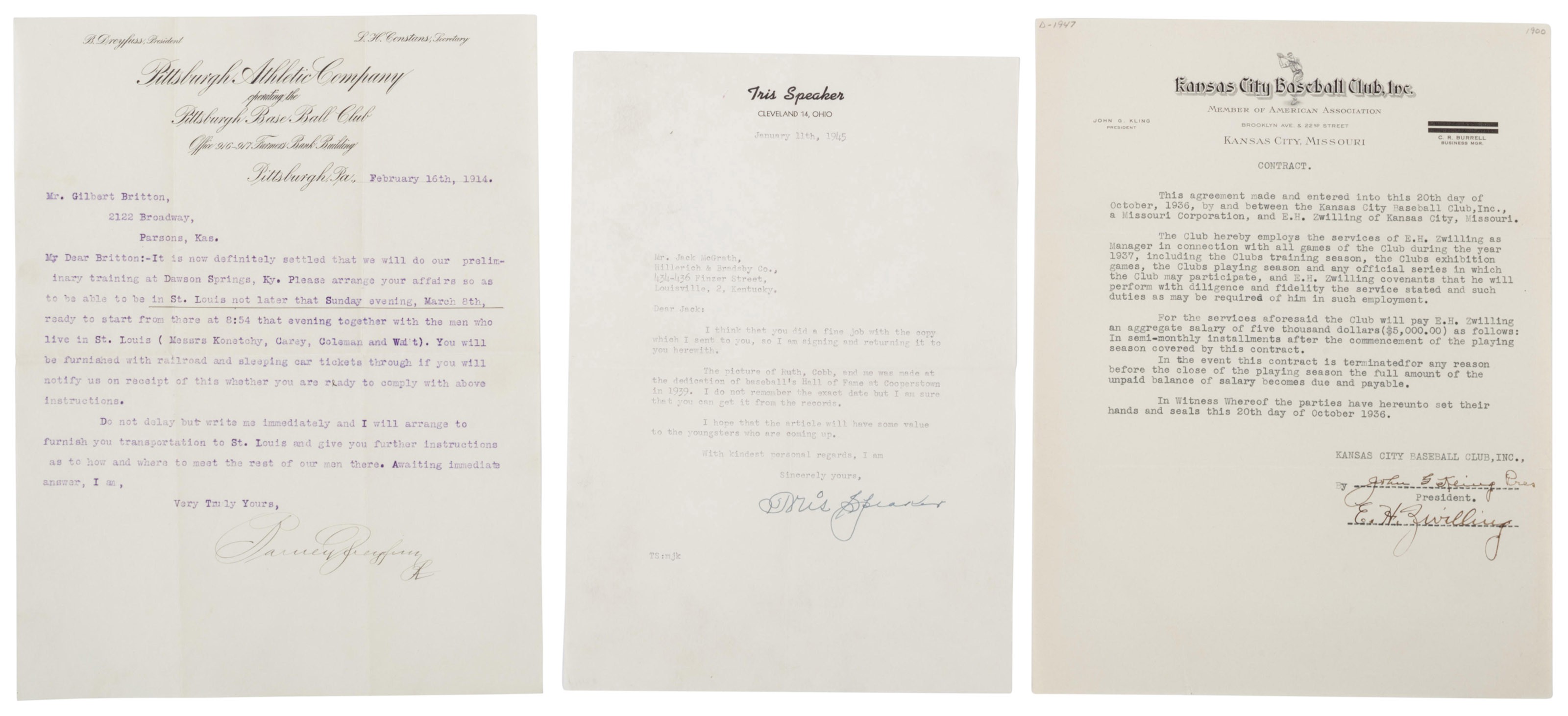 TYPEWRITTEN LETTER AND CONTRACT COLLECTION, Christie’s