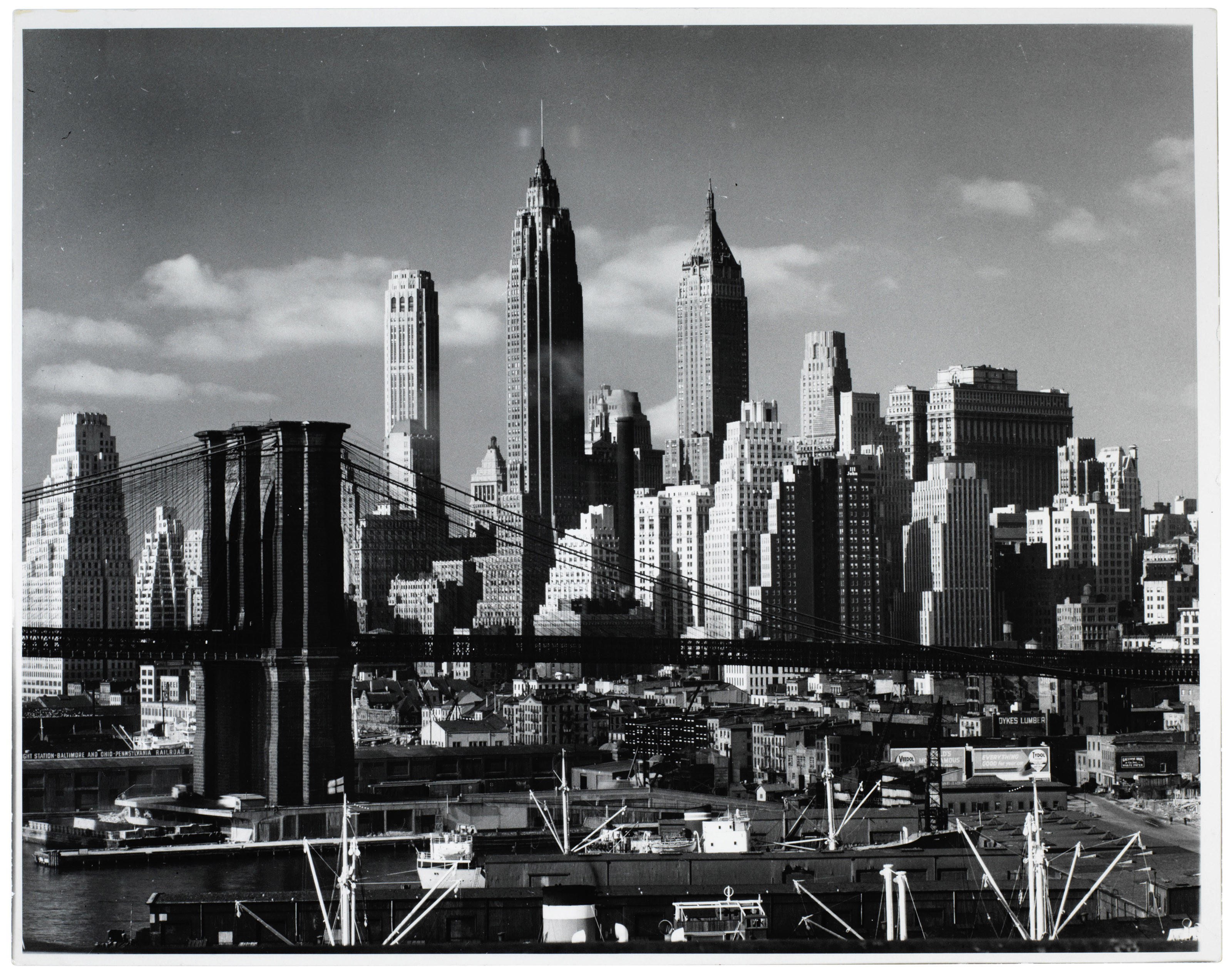 ANDREAS FEININGER (1906–1999), The Skyline with Brooklyn Bridge, c