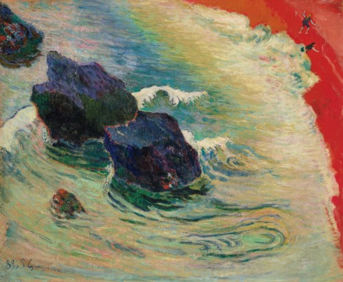 保羅．高更（1848 &ndash; 1903）
《海浪》， 1888年8月至10月作，油彩  畫布，23. ⅞ x 28. ⅞吋（60.8 x 73.4公分）。 估價：7,000,000 &ndash; 10,000,000美元。 佳士得紐約於2018年5月8日舉行的「佩吉及大衛‧洛克菲勒夫婦珍藏：十九及二十世紀藝術晚間拍賣」中呈獻此拍品。