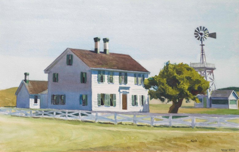 Edward Hopper (1882-1967), Richs House, 1930. Watercolour and charcoal on paper. 16 x 25 in (40.6 x 63.5 cm). Estimate $2,000,000-3,000,000. This lot is offered in The Collection of David and Peggy Rockefeller Art of the Americas, Evening Sale on 9 May at Christie’s in New York