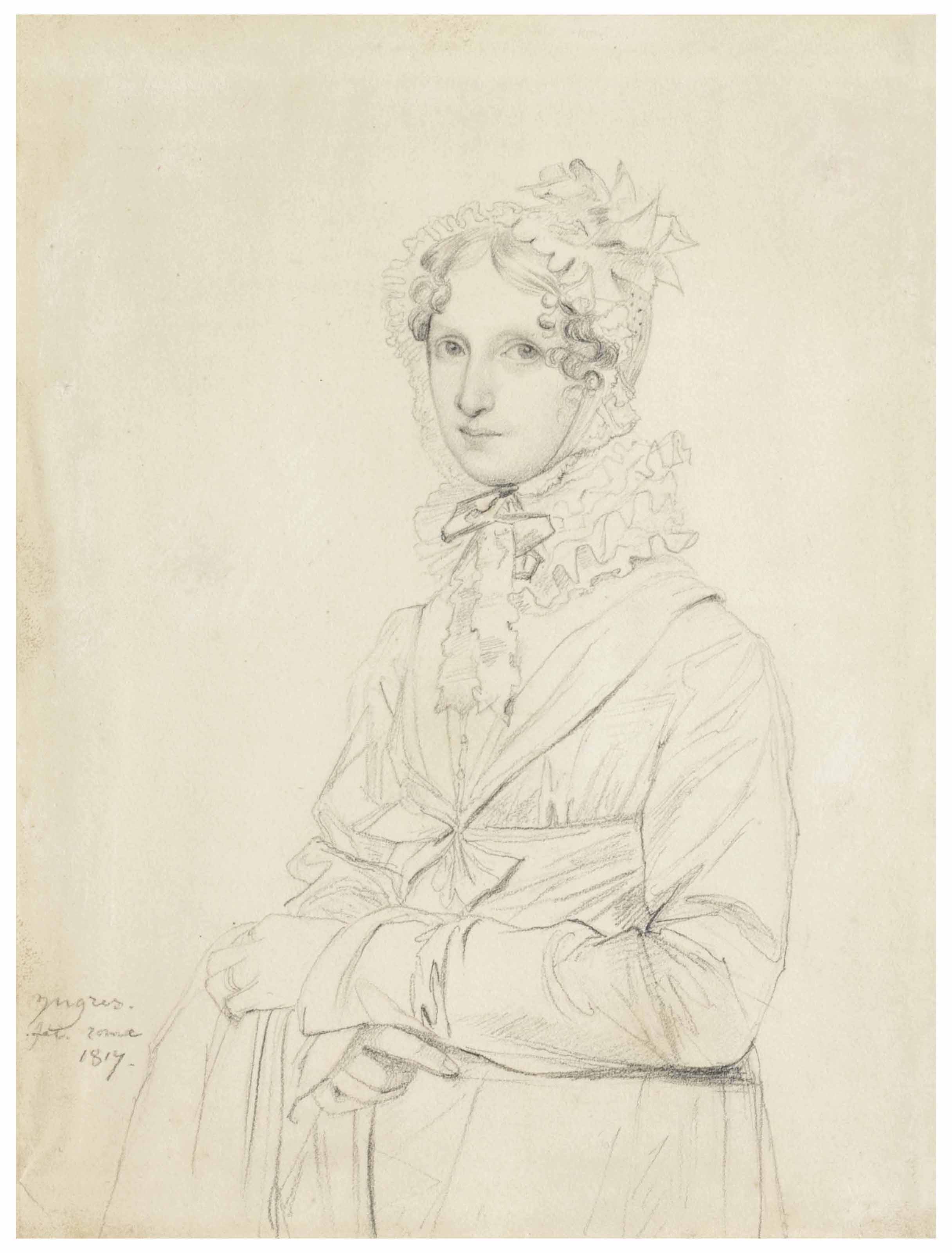 Jean-Auguste-Dominique Ingres (1780-1867), Louise Sophia Enrietta Catharina Ritter (Fr&auml;ulein Ritter). 8&frac34; x 6&frac12;  in (22.2 x 16.7 cm). Estimate: $120,000-180,000. This lot is offered in The Collection of David and Peggy Rockefeller: Fine Art, Day Sale on 10 May at Christie&rsquo;s in New York
