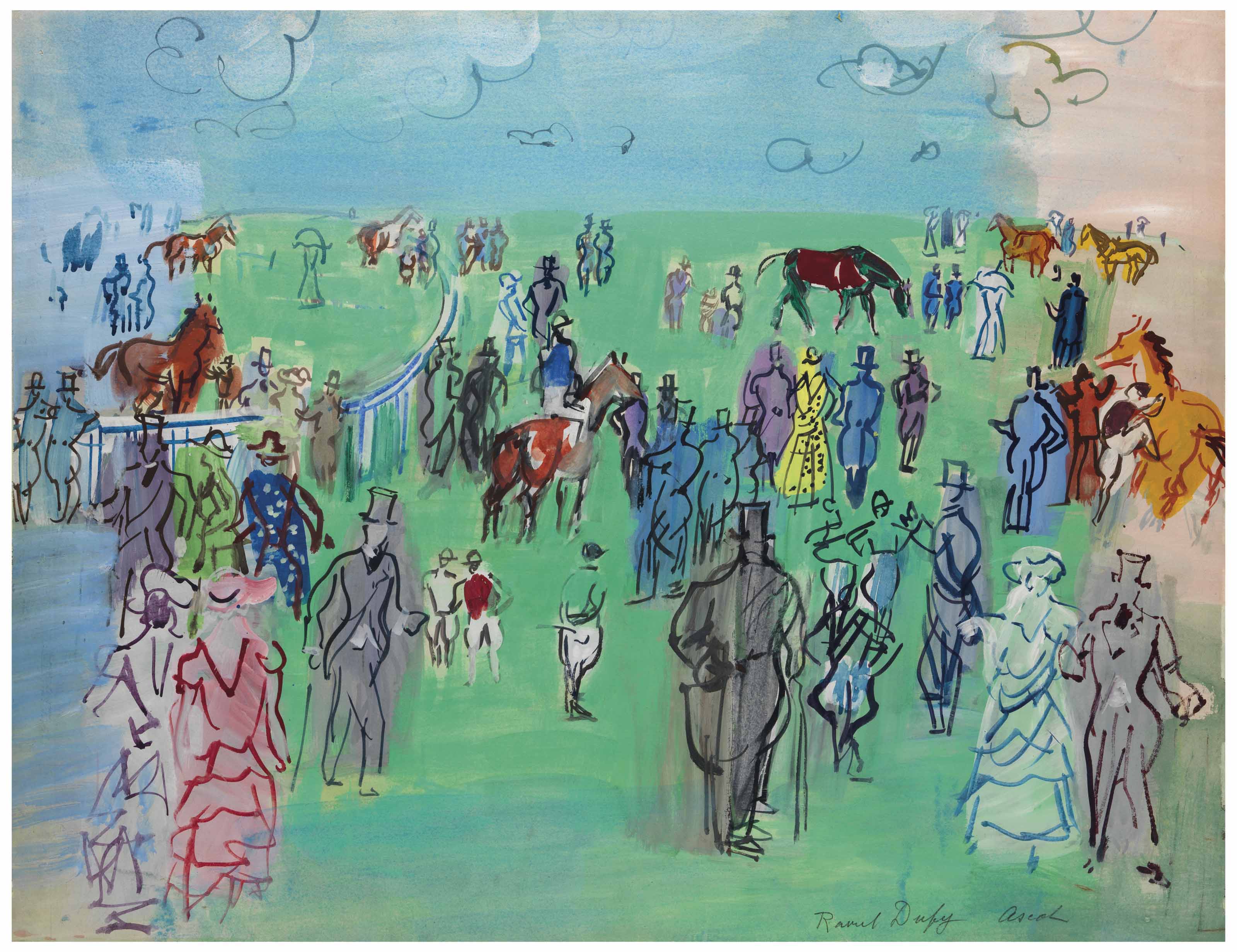 Raoul Dufy (1877-1953), Paddock à Ascot | Christie's