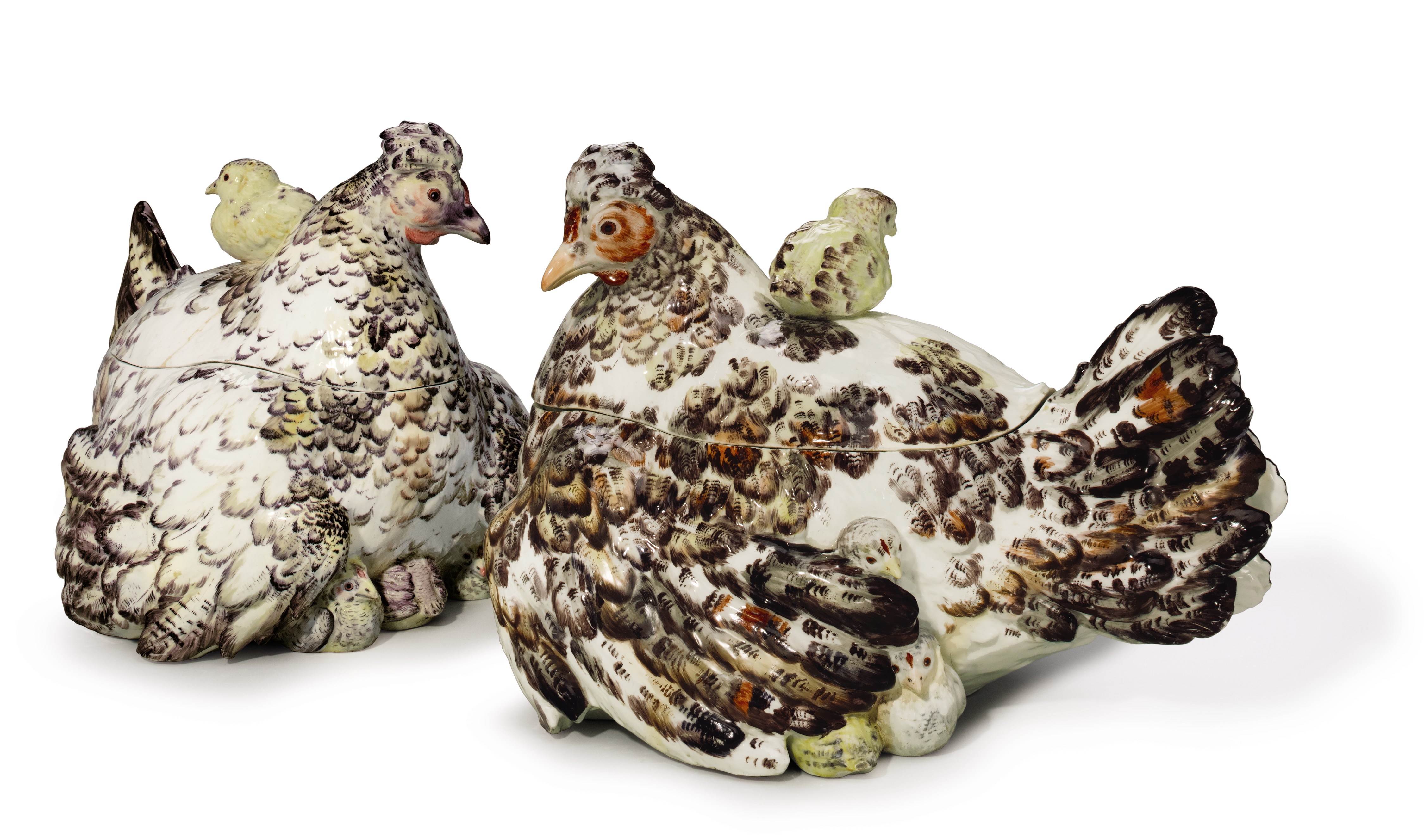 A Chelsea Porcelain Hen And Chickens Tureen And Cover