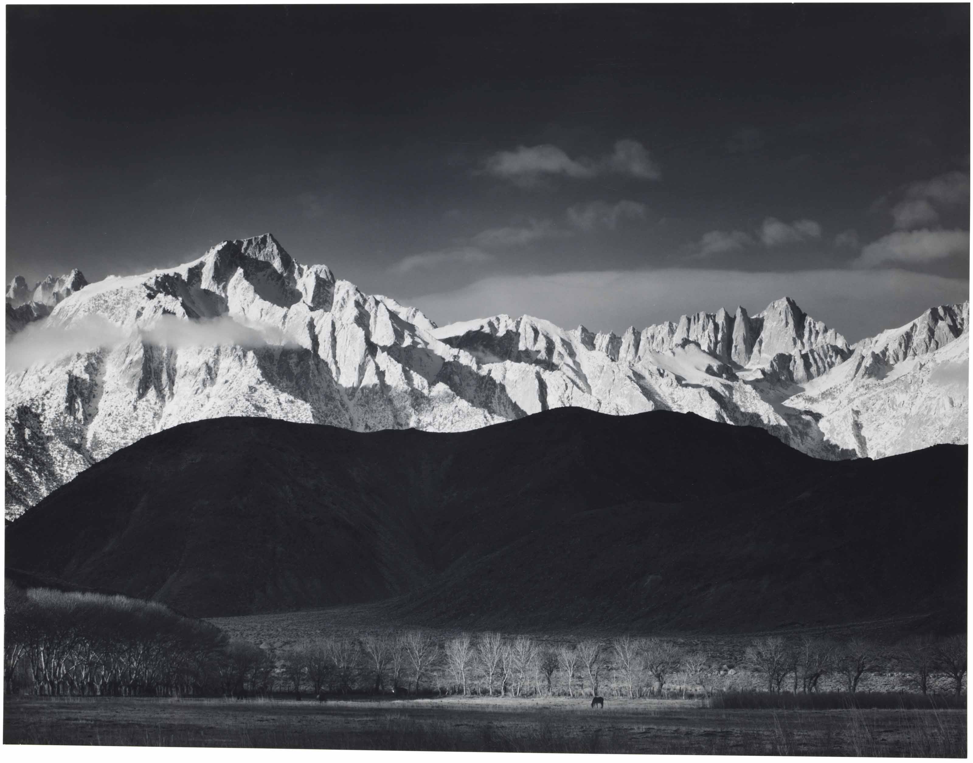 Ansel Adams 1902 1984 Winter Sunrise Sierra Nevada From Lone Pine California 1944 Christie S