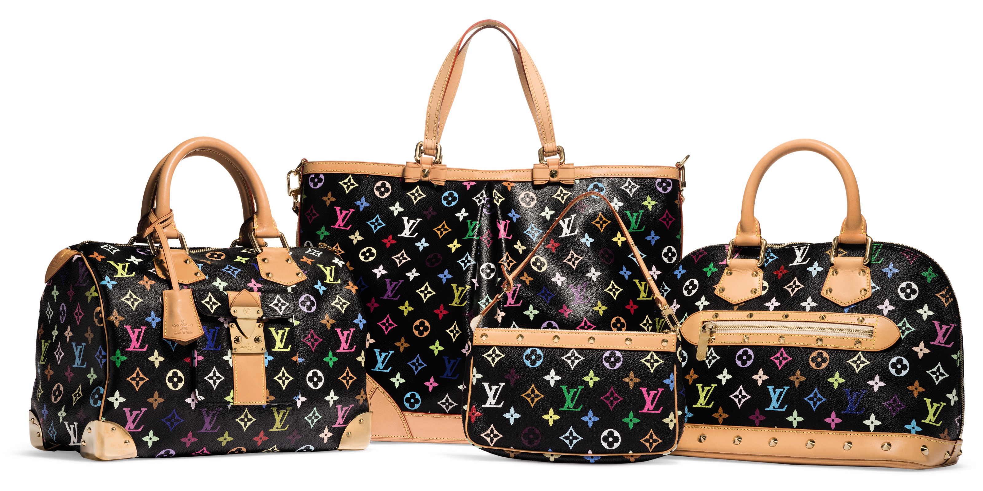 A Set Of Four A Limited Edition Black Monogram Multicolore Alma A Limited Edition Black Monogram Multicolore Pochette A Limited Edition Black Monogram Multicolore Speedy 30 A Limited Edition Black Monogram Multicolore