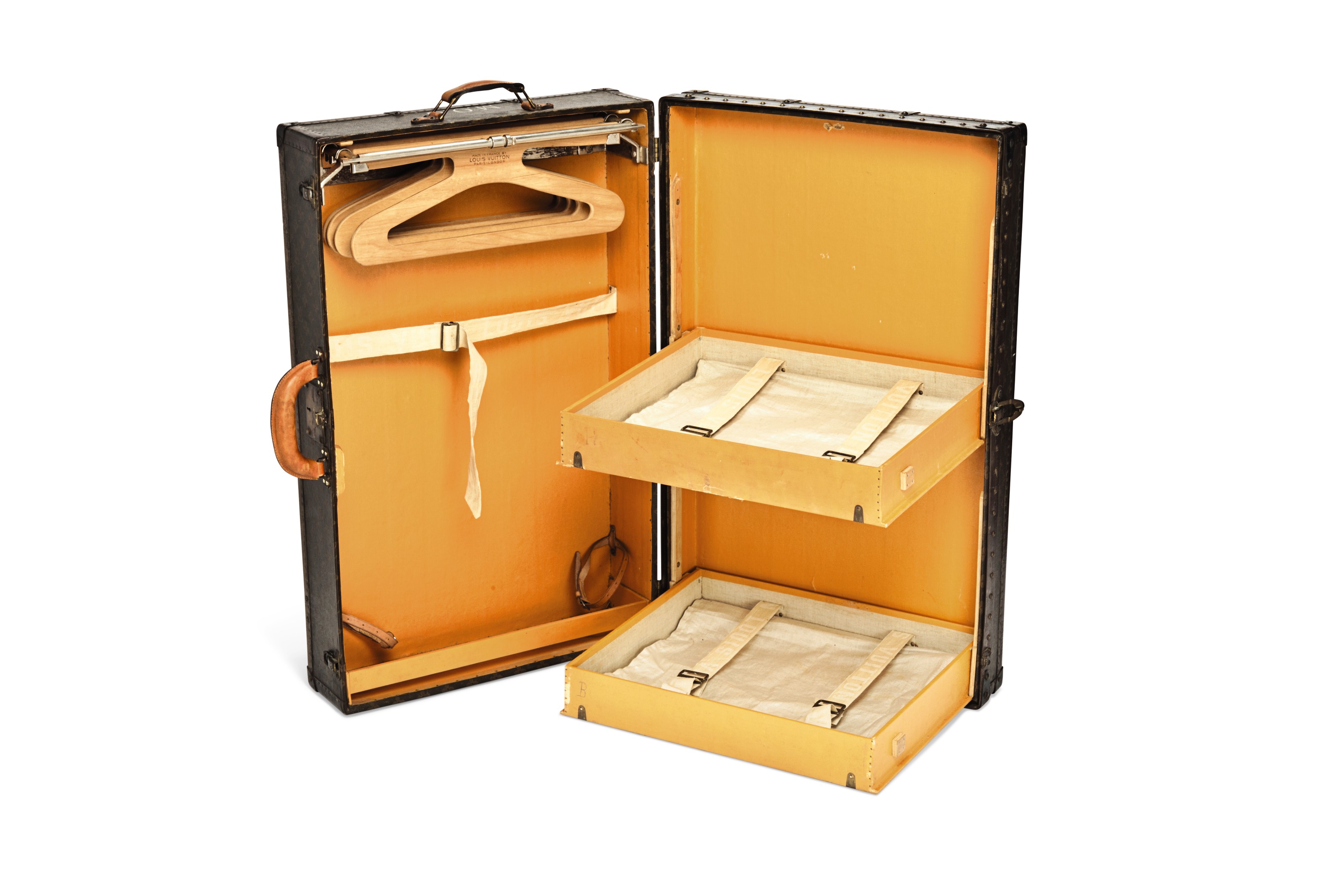 A Classic Monogram Canvas Mini Wardrobe Trunk With Brass Hardware