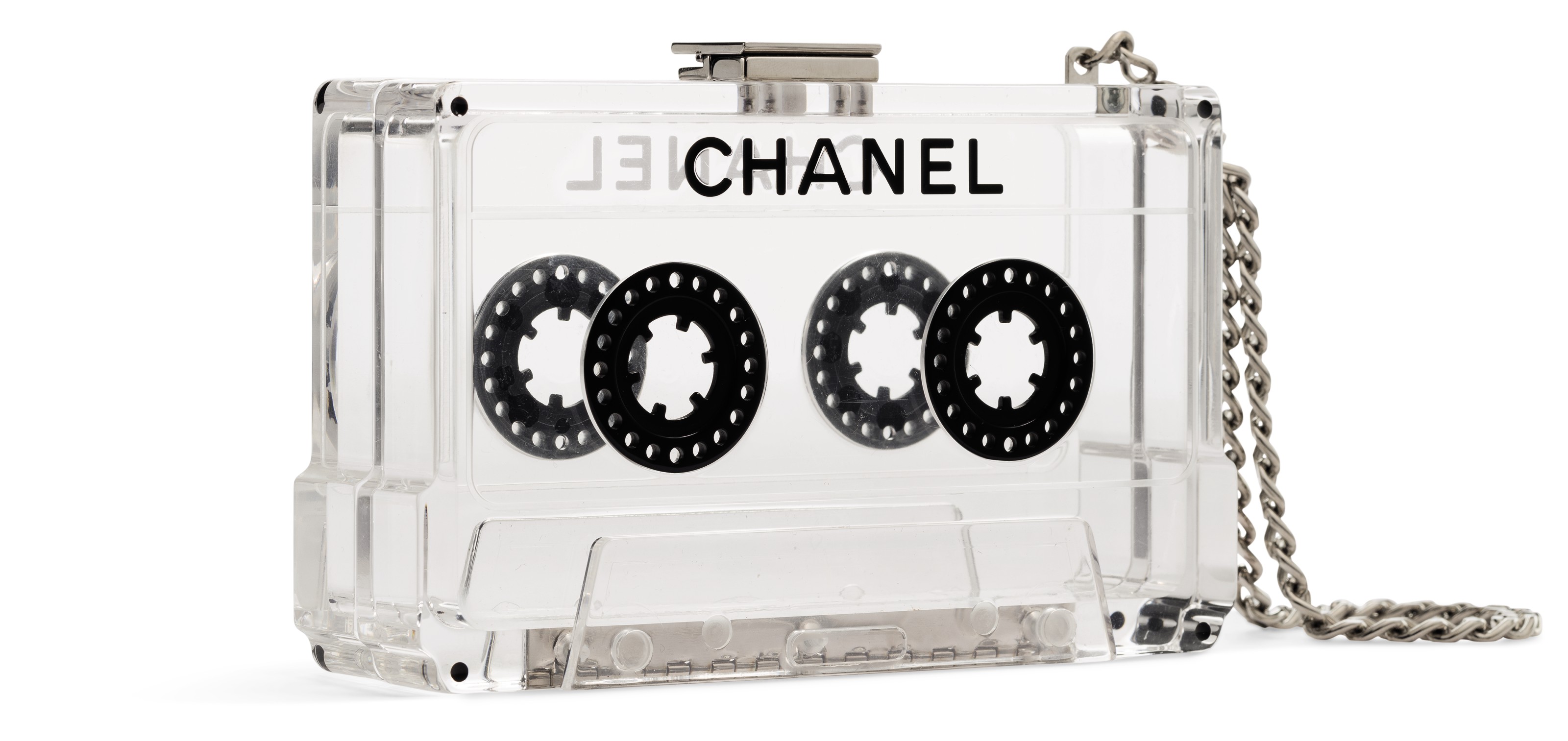 clear lucite clutch