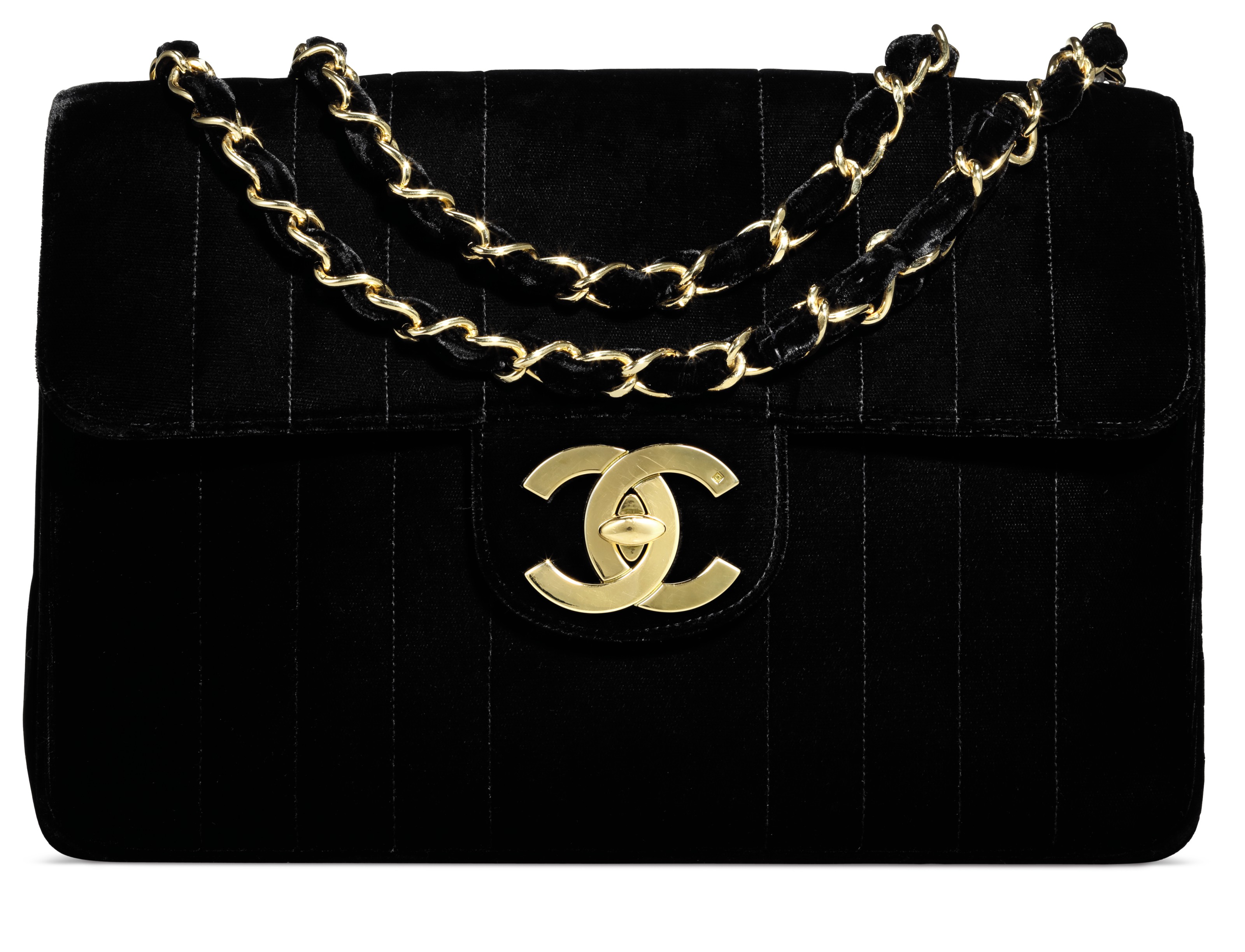 chanel velvet handbag