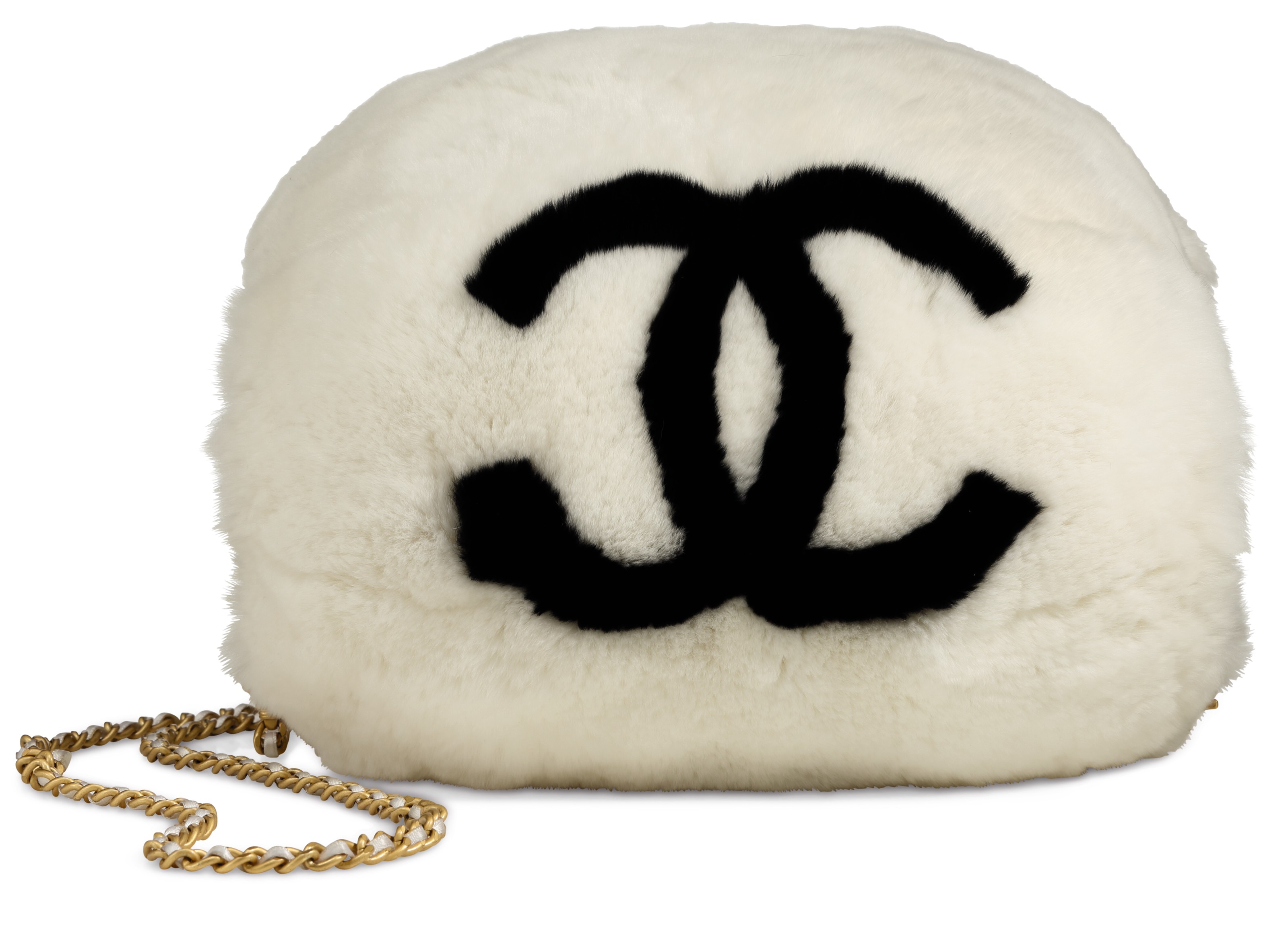 Chanel 2001 Rabbit Fur Logo Cuff Chanel 2001 Rabbit Fur Arm Muff Bag – AMORE Vintage Tokyo main image 4