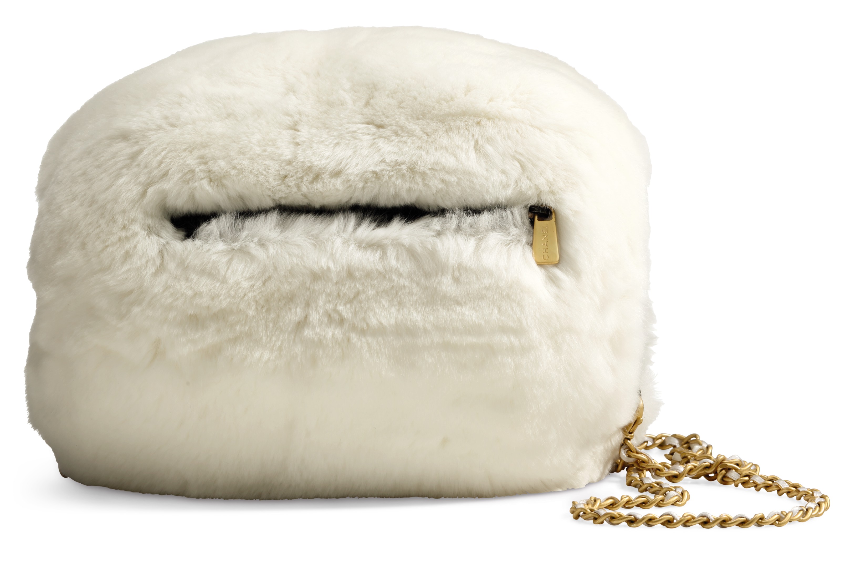 Chanel 2001 Rabbit Fur Logo Cuff Chanel 2001 Rabbit Fur Arm Muff Bag – AMORE Vintage Tokyo main image 2