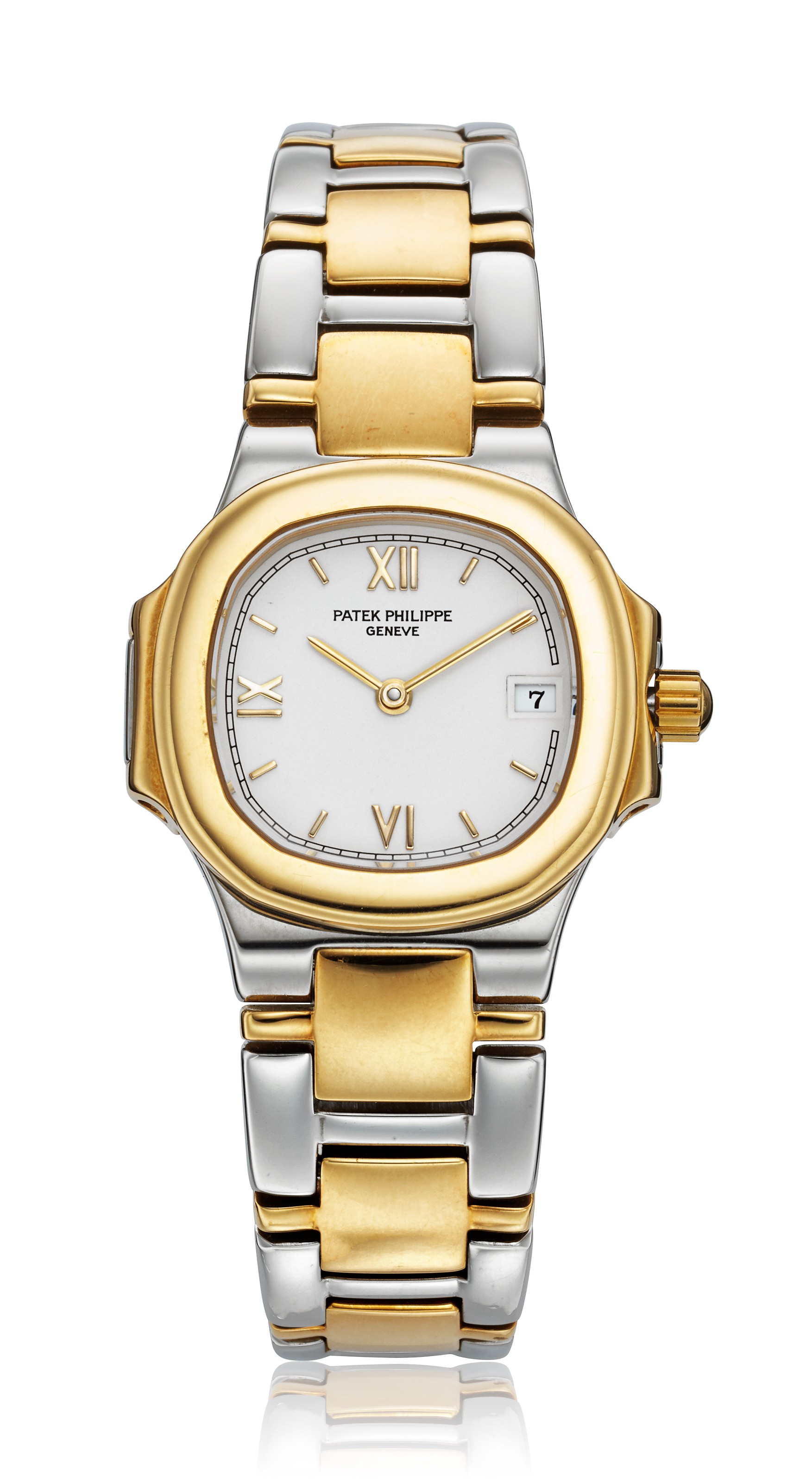 Patek nautilus two tone on sale