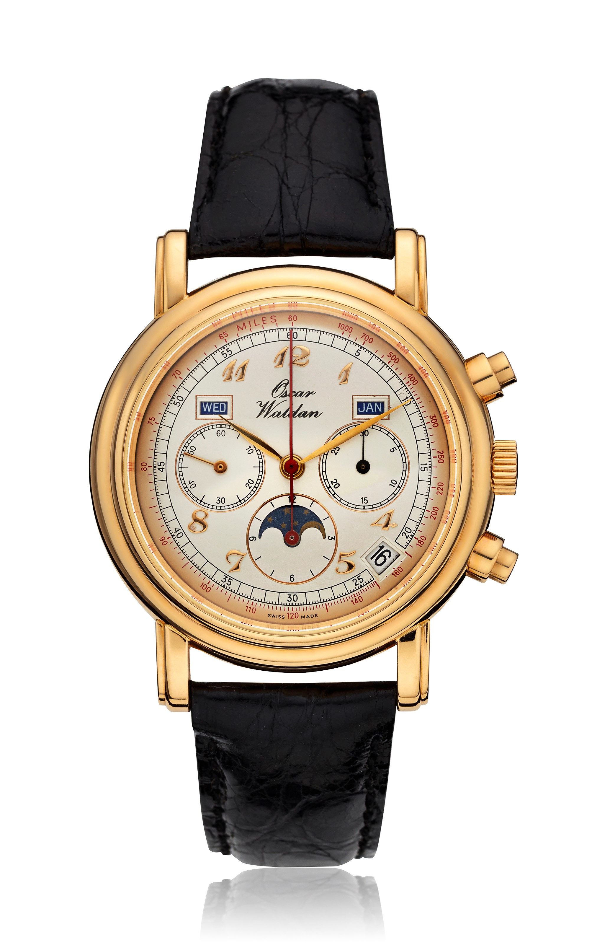 WALDAN, 18K ASTRONIC CHRONOGRAPH WITH 1969 ZENITH EL PRIMERO MOVEMENT