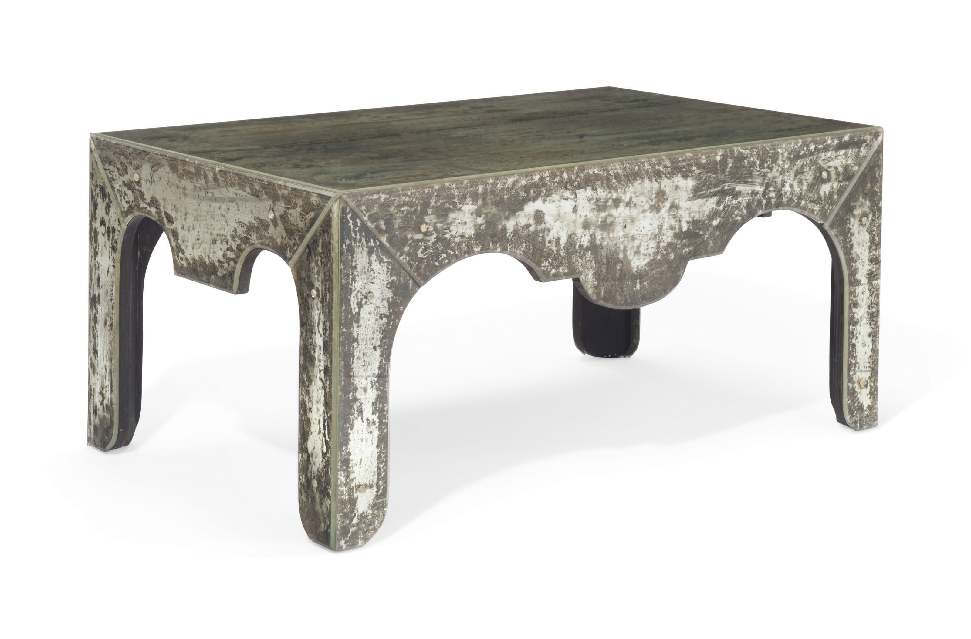 Distressed mirror 2025 coffee table