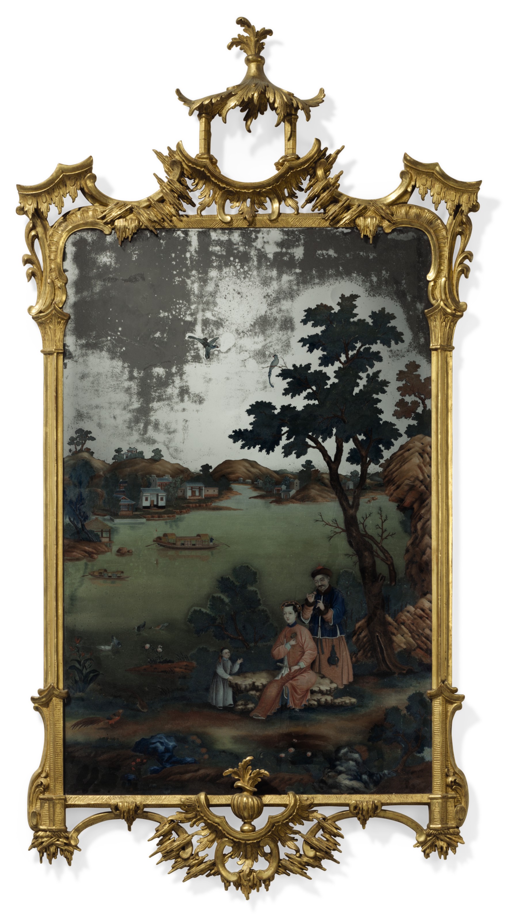 images Painted Mirror a pair of chinese export reverse