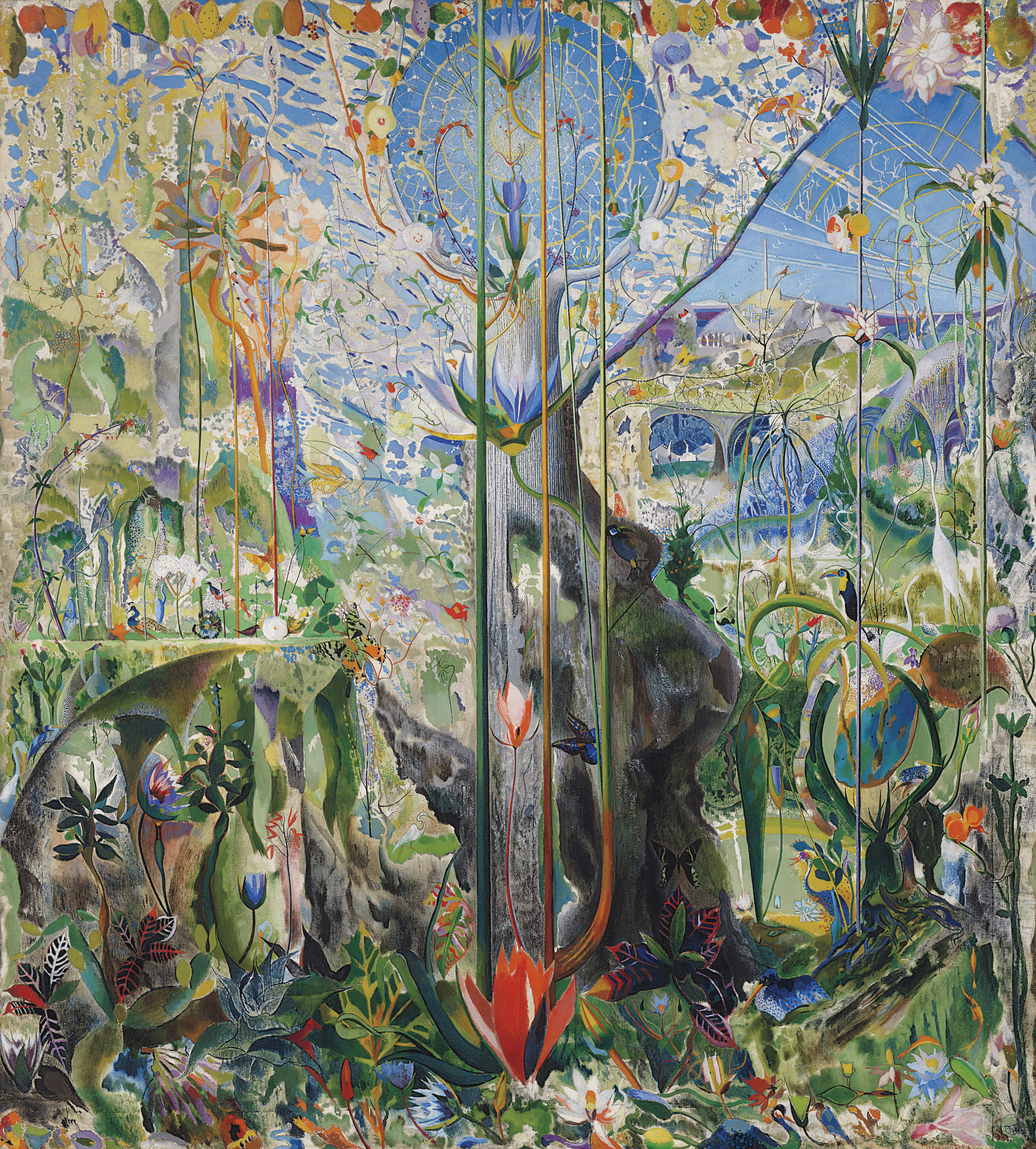 Joseph Stella (1877-1946), Tree of My Life, painted in 1919. 84 x 76  in (213.4 x 193  cm). Estimate: $6,000,000-8,000,000. This lot is offered in An American Place | The Barney A. Ebsworth Collection Evening Sale on 13 November 2018 at Christie’s in New York