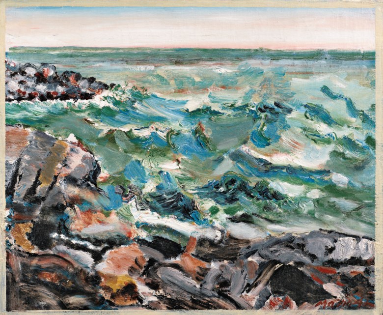 John Marin (1870-1953), My-Hell Raising Sea, painted in 1941. 25 x 30  in (63.5 x 76.2  cm). Estimate $250,000-350,000. This lot is offered in An American Place  The Barney A. Ebsworth Collection Evening Sale on 13 November 2018 at Christie’s in New York