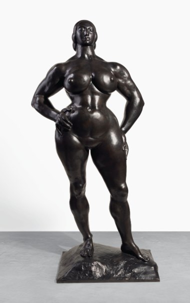 Gaston Lachaise (1882-1935), Standing Woman [LF 92], modeled in 1928-30; copyrighted in 1932; cast in 1993. Sold for $3,732,500 on 13 November 2018 at Christie’s in New York
