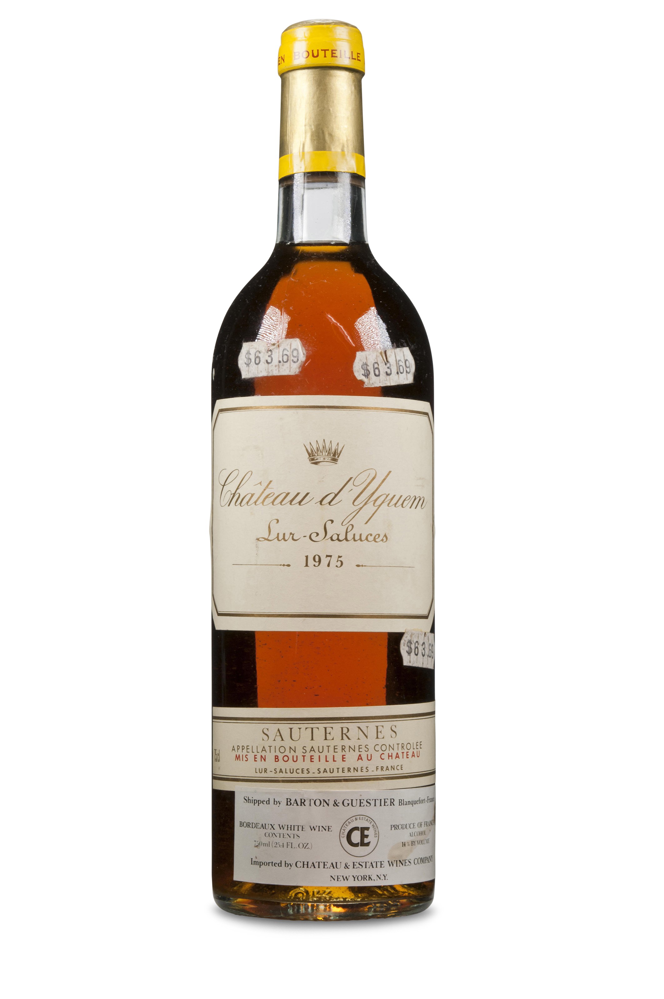 Château d'Yquem 1975, Sauternes, 1er grand cru classé | Christie’s