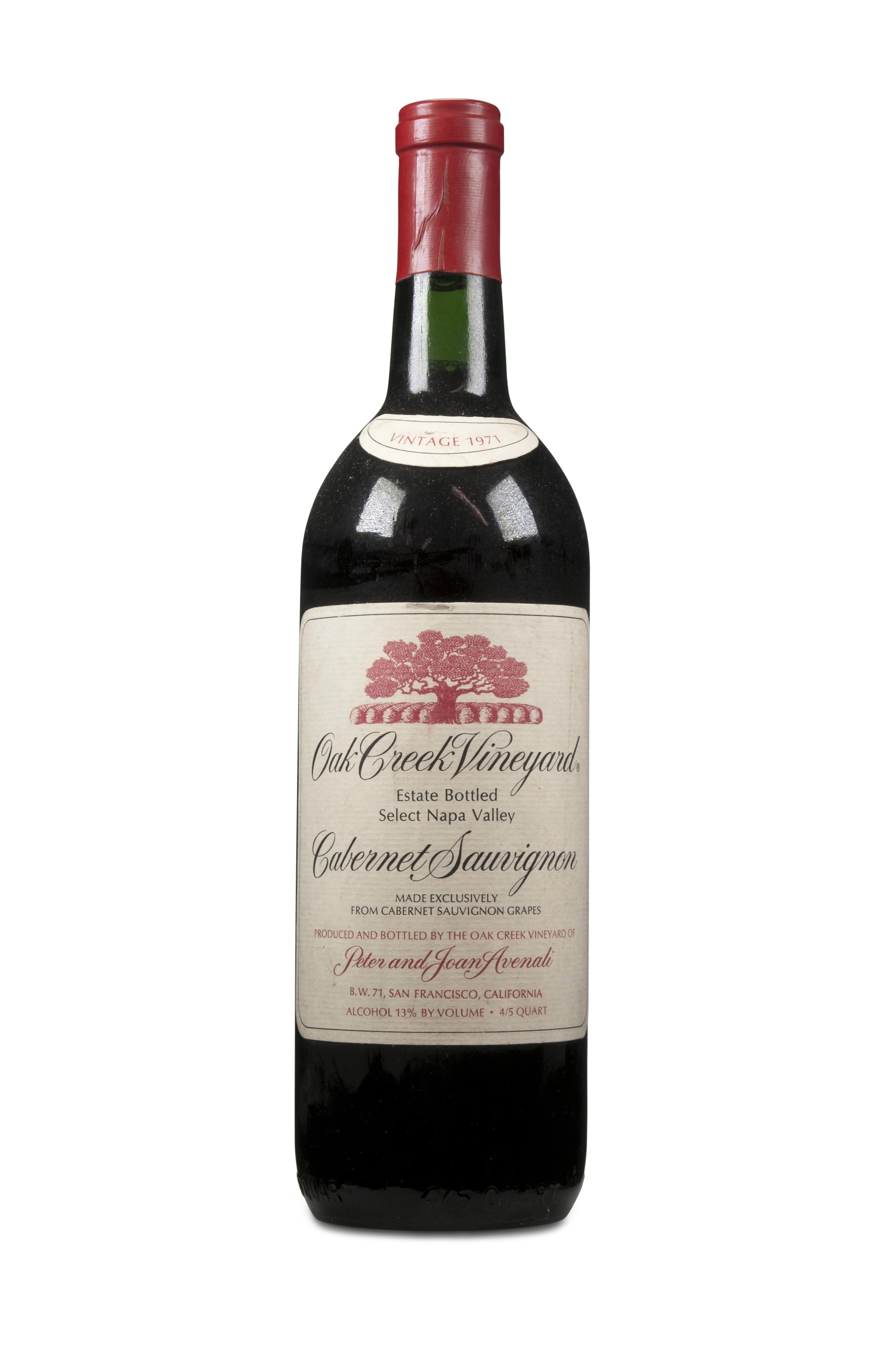 Mixed California Cabernet Sauvignon 1971, 1975, & 1976, Oak Creek